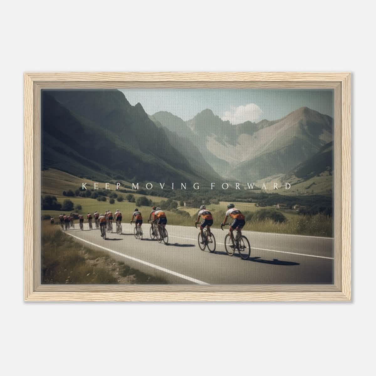 Da Vinci Motivational Wall Art | Keep Moving - Framed Canvas - 30x45 cm / 12x18″ - Wood frame