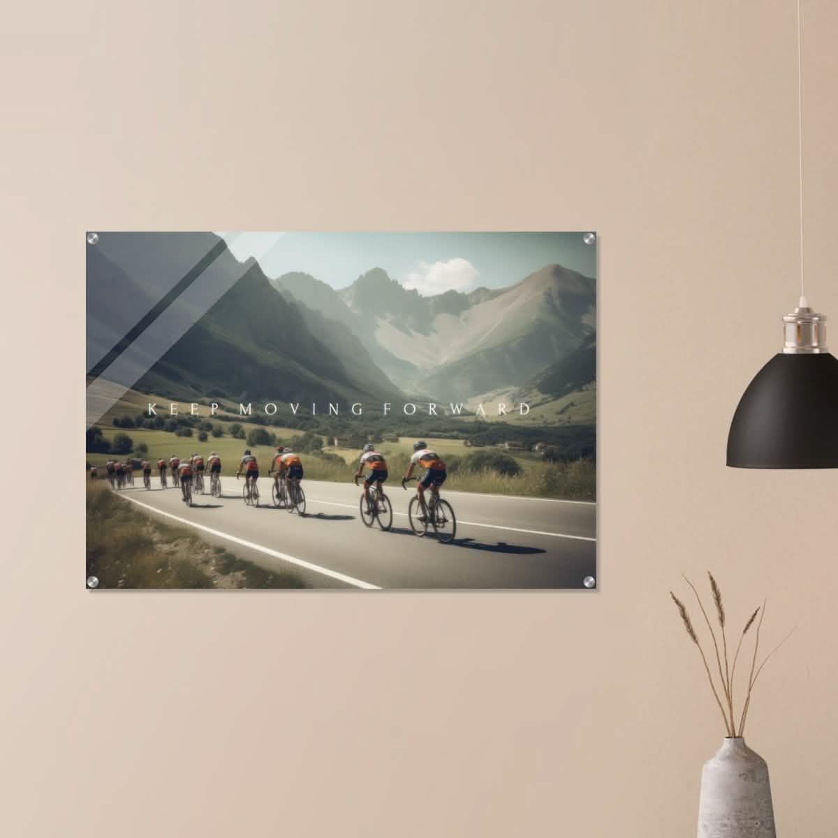 Da Vinci Motivational Wall Art | Keep Moving - Acrylic Print - 70x100 cm / 28x40″ -