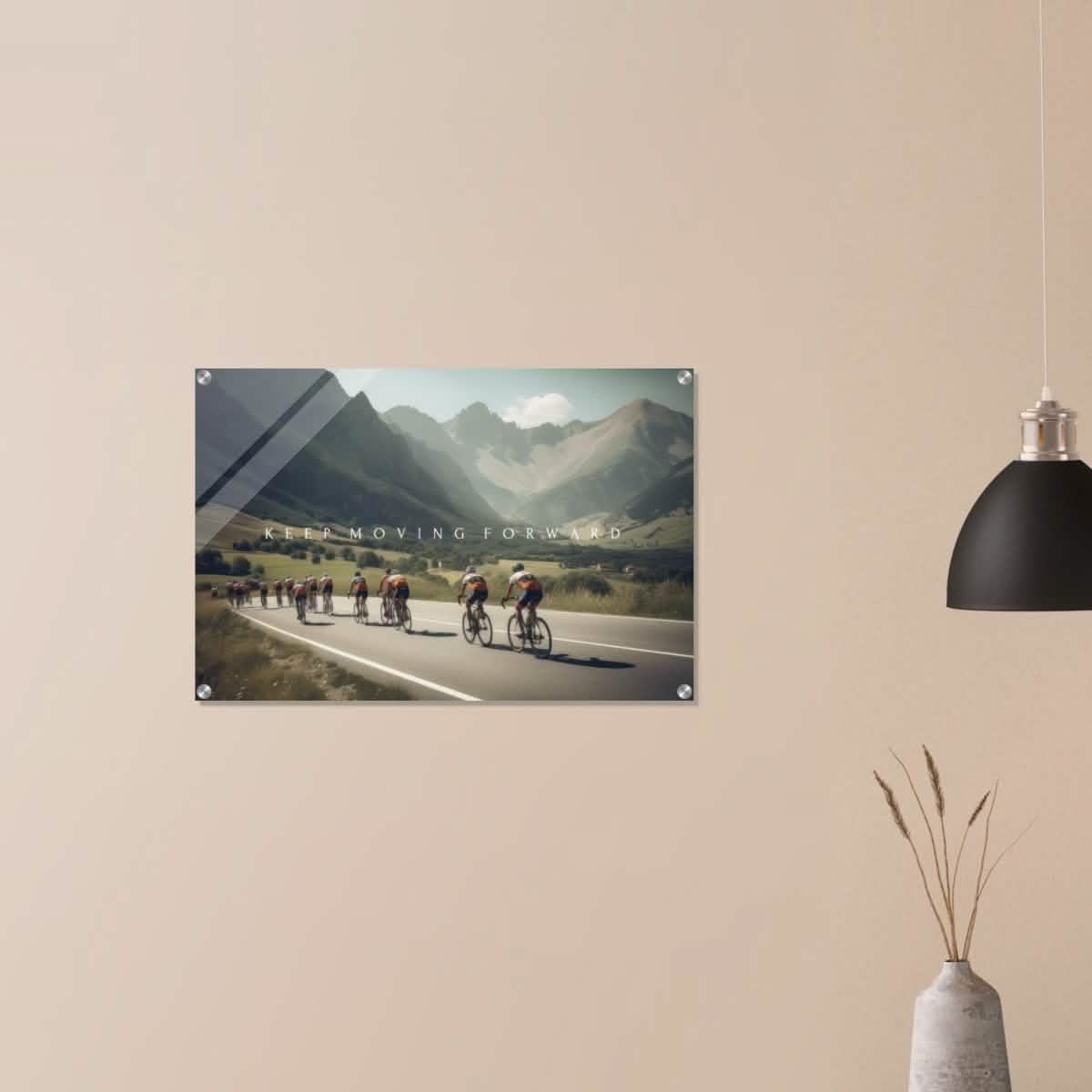 Da Vinci Motivational Wall Art | Keep Moving - Acrylic Print - 50x75 cm / 20x30″ -