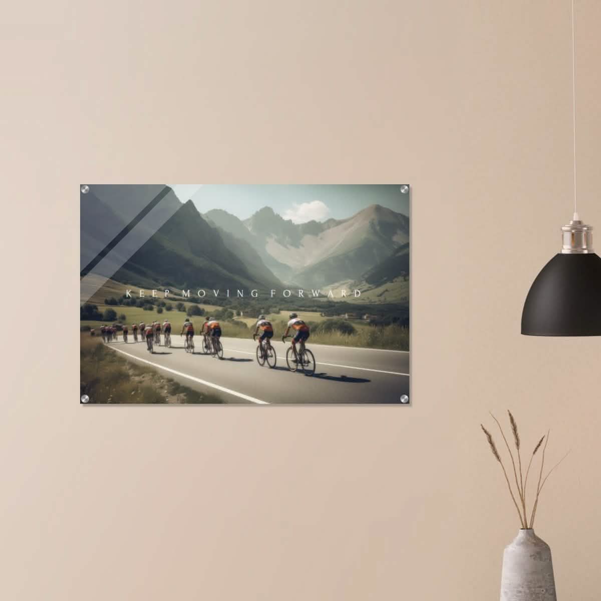 Da Vinci Motivational Wall Art | Keep Moving - Acrylic Print - 60x90 cm / 24x36″ -