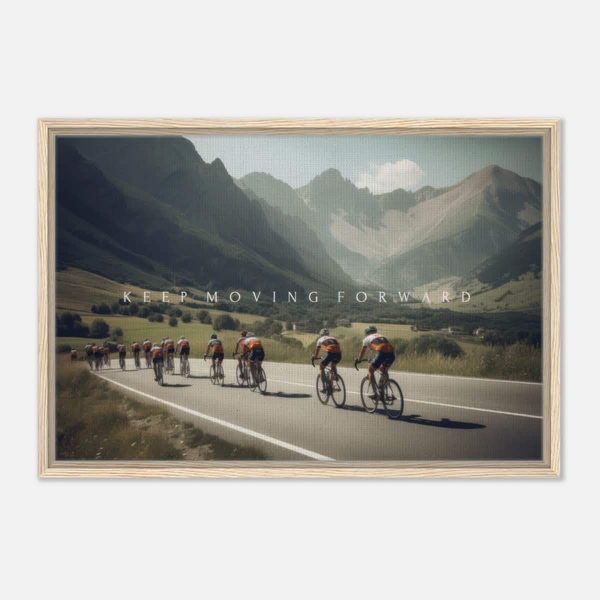 Da Vinci Motivational Wall Art | Keep Moving - Framed Canvas - 50x75 cm / 20x30″ - Wood frame