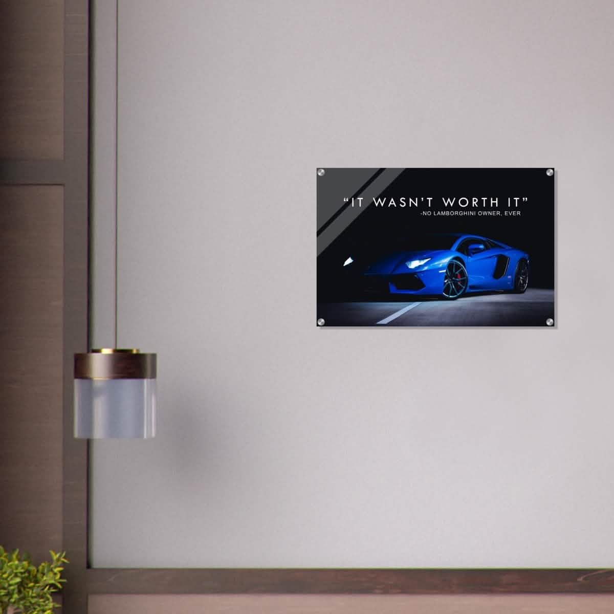 Da Vinci Motivational Wall art | Lamborghini - Acrylic Print - 50x75 cm / 20x30″ -