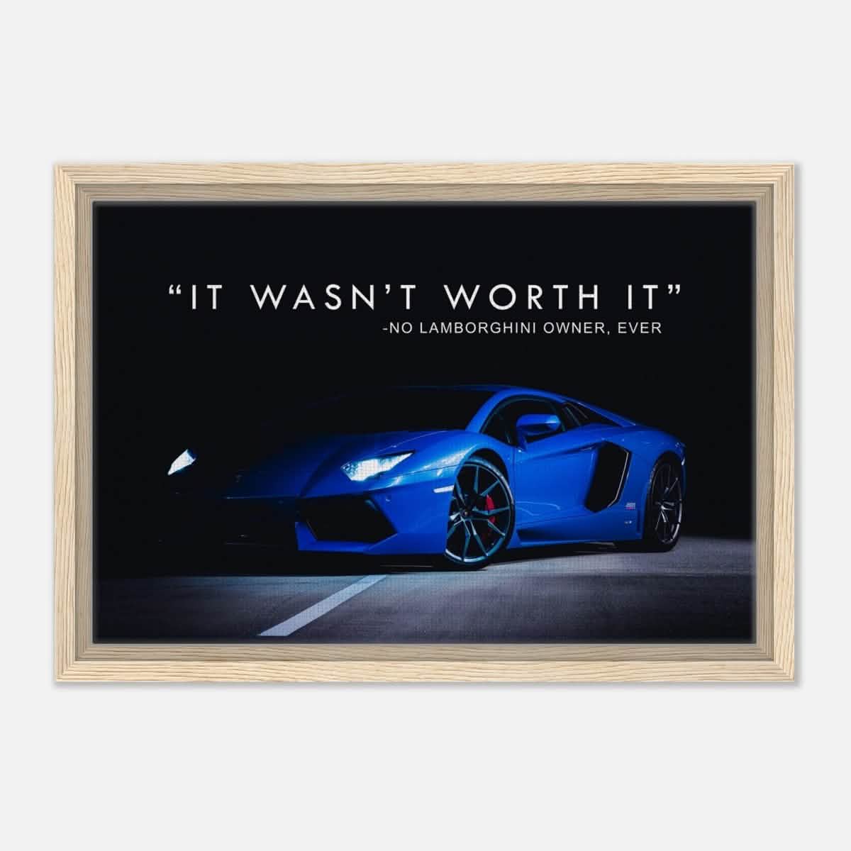 Da Vinci Motivational Wall art | Lamborghini - Framed Canvas - 30x45 cm / 12x18″ - Wood frame