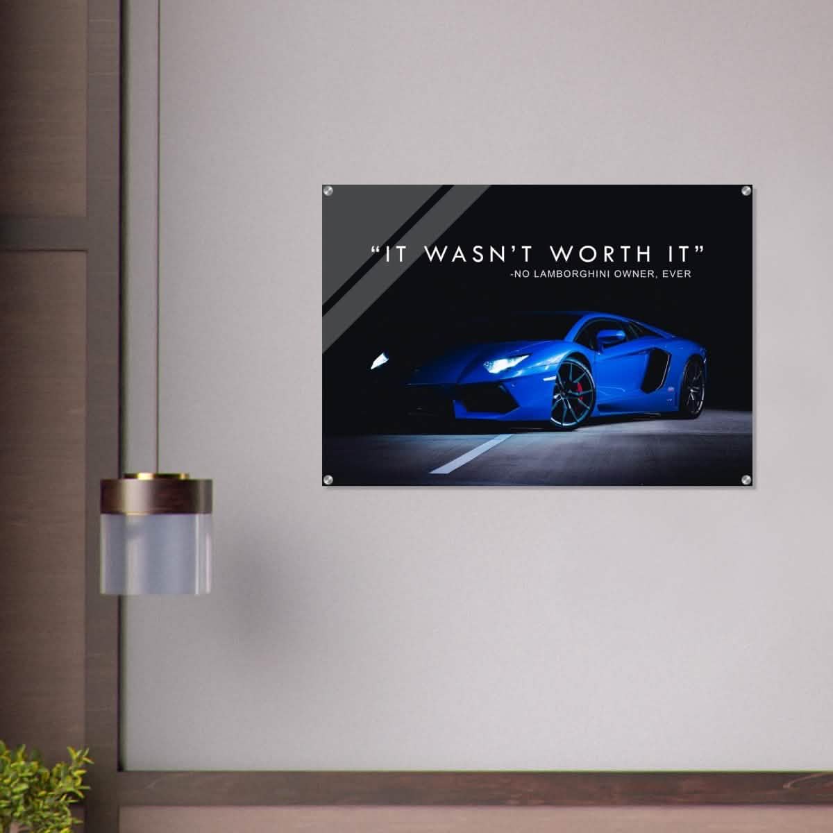 Da Vinci Motivational Wall art | Lamborghini - Acrylic Print - 70x100 cm / 28x40″ -