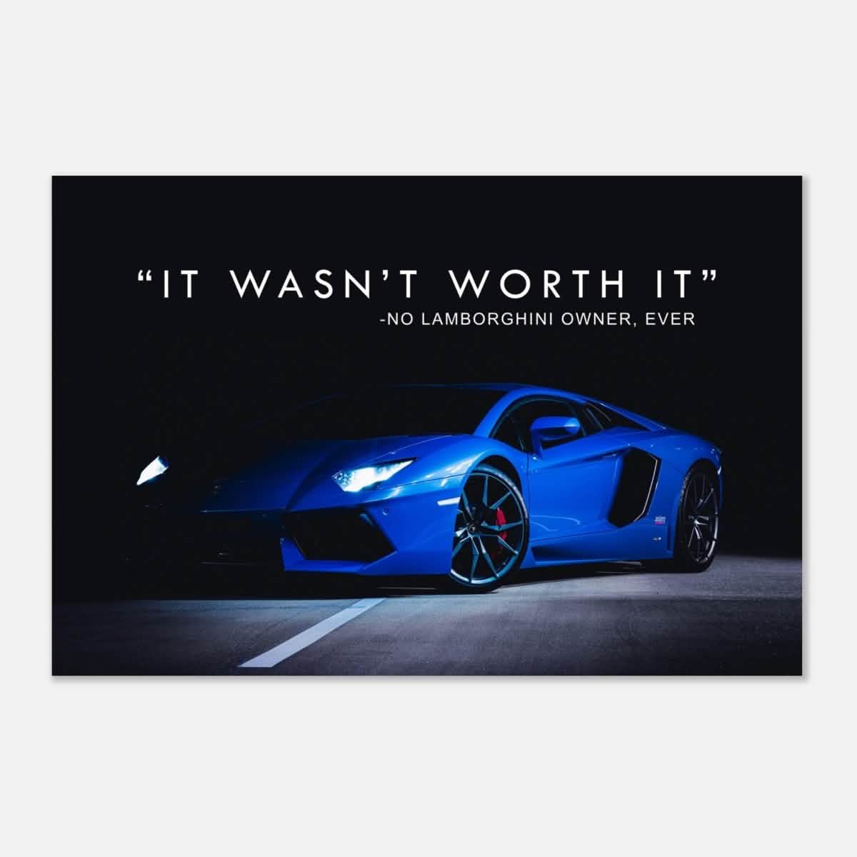 Da Vinci Motivational Wall art | Lamborghini - Aluminum Print - 40x60 cm / 16x24″ -