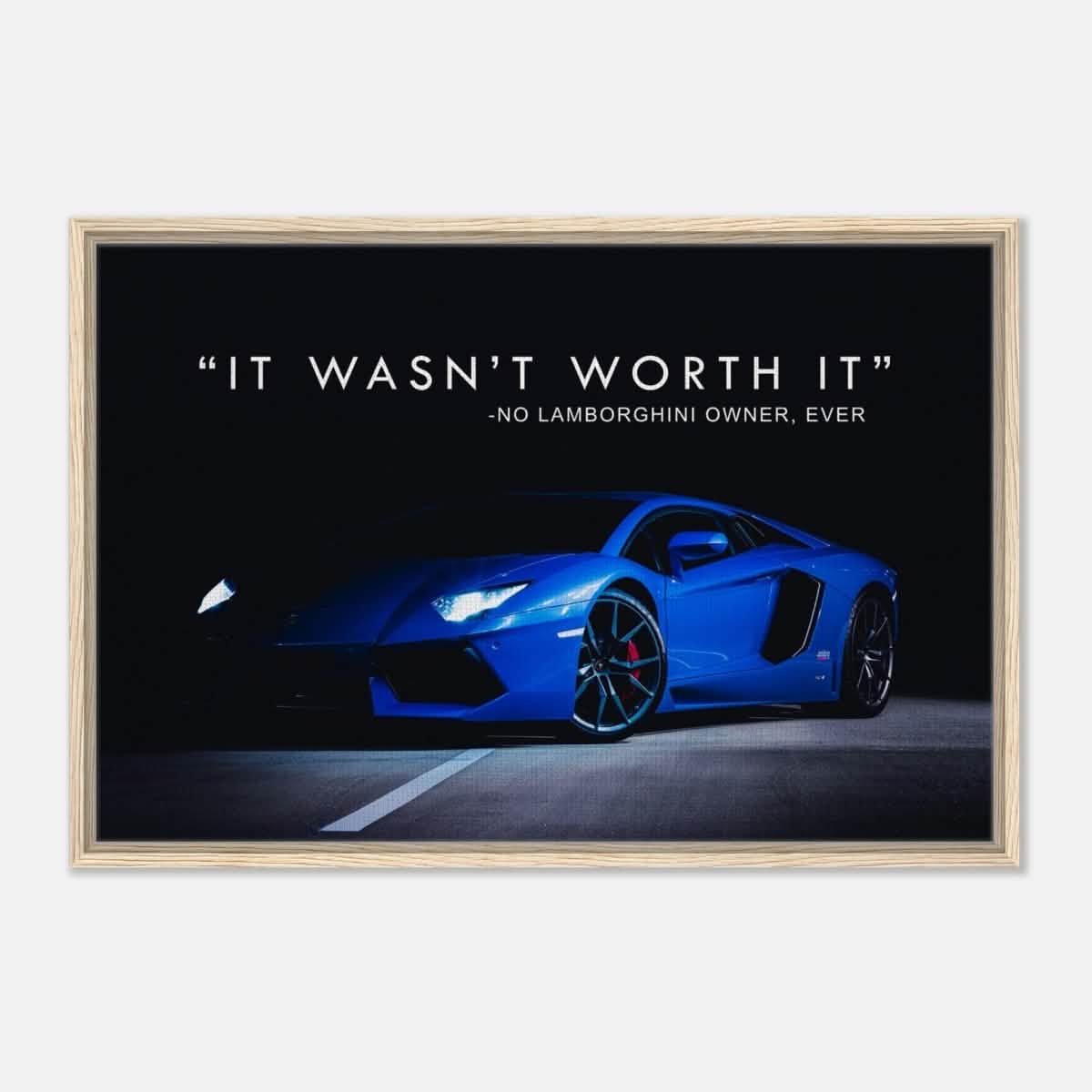 Da Vinci Motivational Wall art | Lamborghini - Framed Canvas - 60x90 cm / 24x36″ - Wood frame