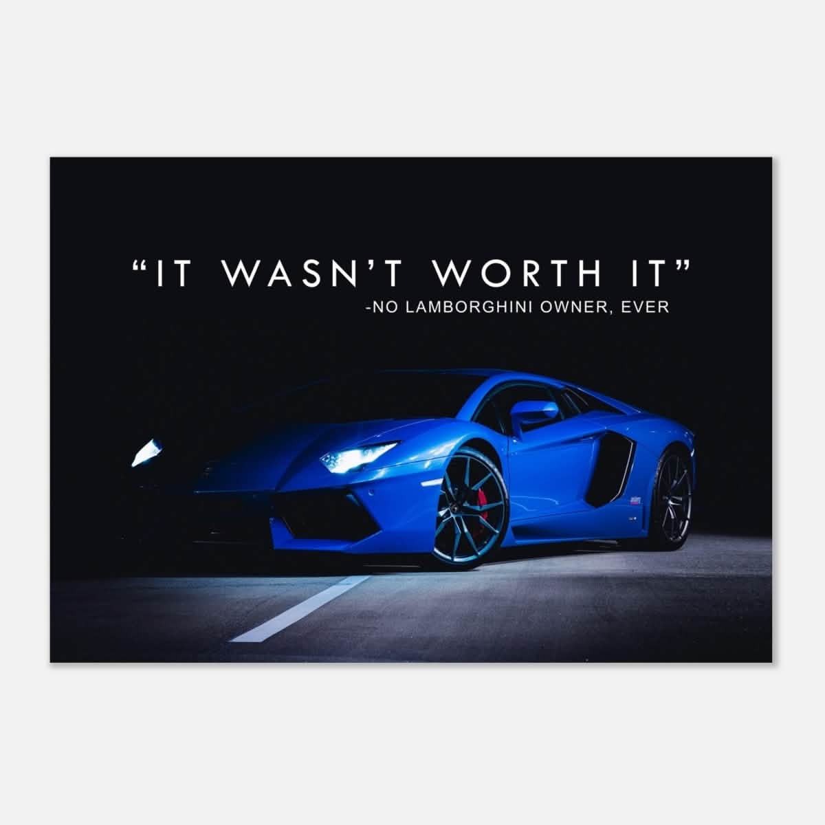 Da Vinci Motivational Wall art | Lamborghini - Aluminum Print - 70x100 cm / 28x40″ -