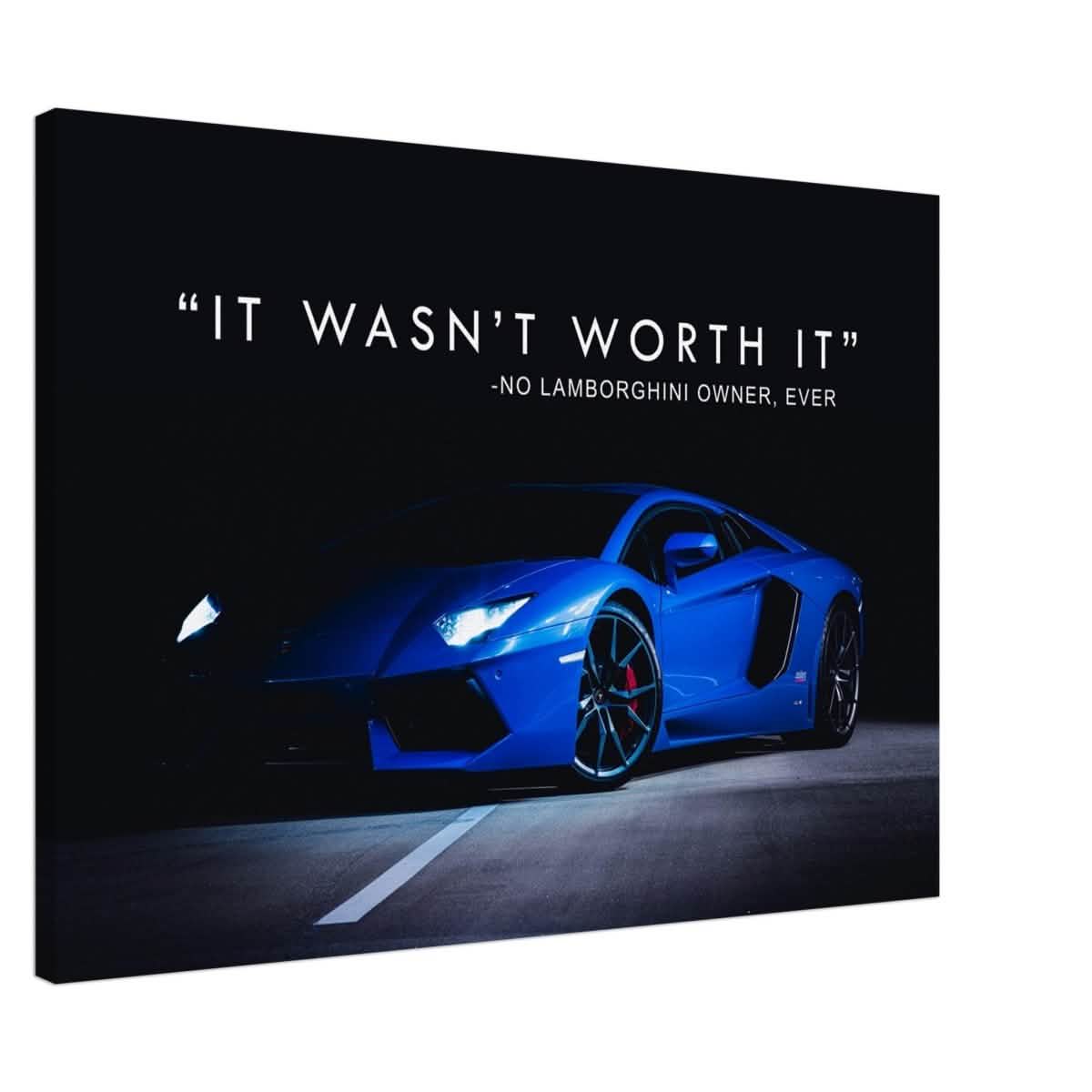Da Vinci Motivational Wall art | Lamborghini - Canvas - 70x100 cm / 28x40″ - Thick