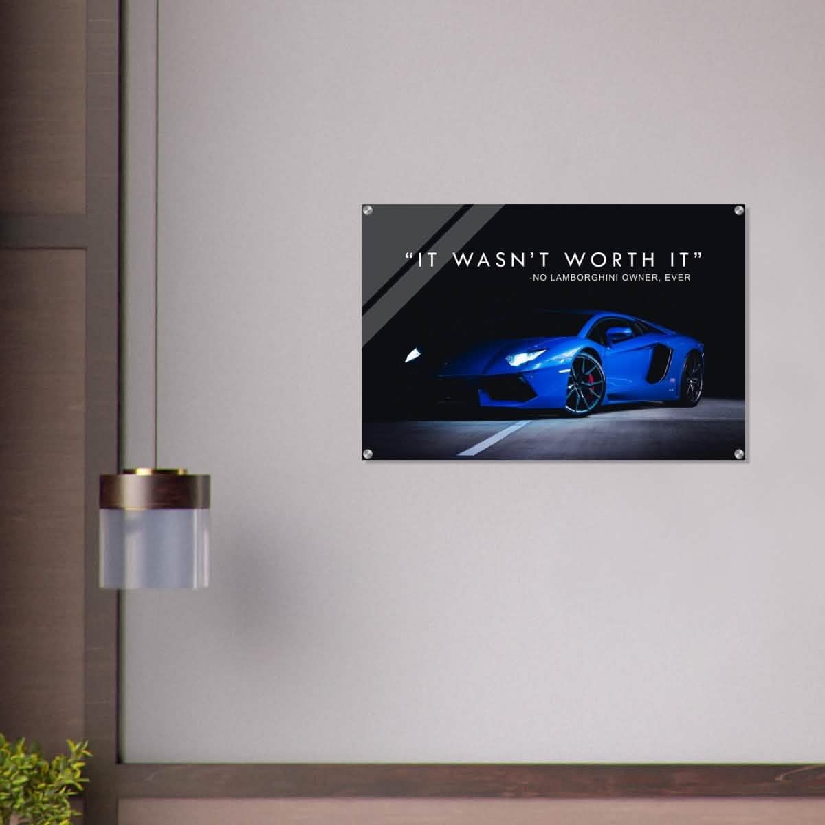 Da Vinci Motivational Wall art | Lamborghini - Acrylic Print - 60x90 cm / 24x36″ -