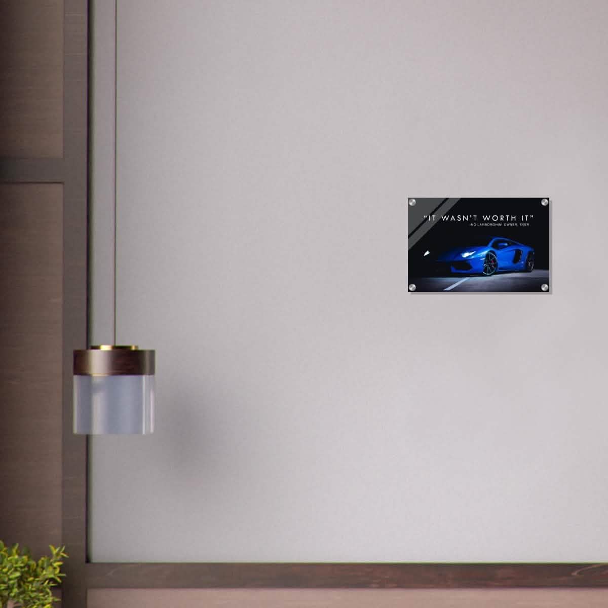 Da Vinci Motivational Wall art | Lamborghini - Acrylic Print - 30x45 cm / 12x18″ -