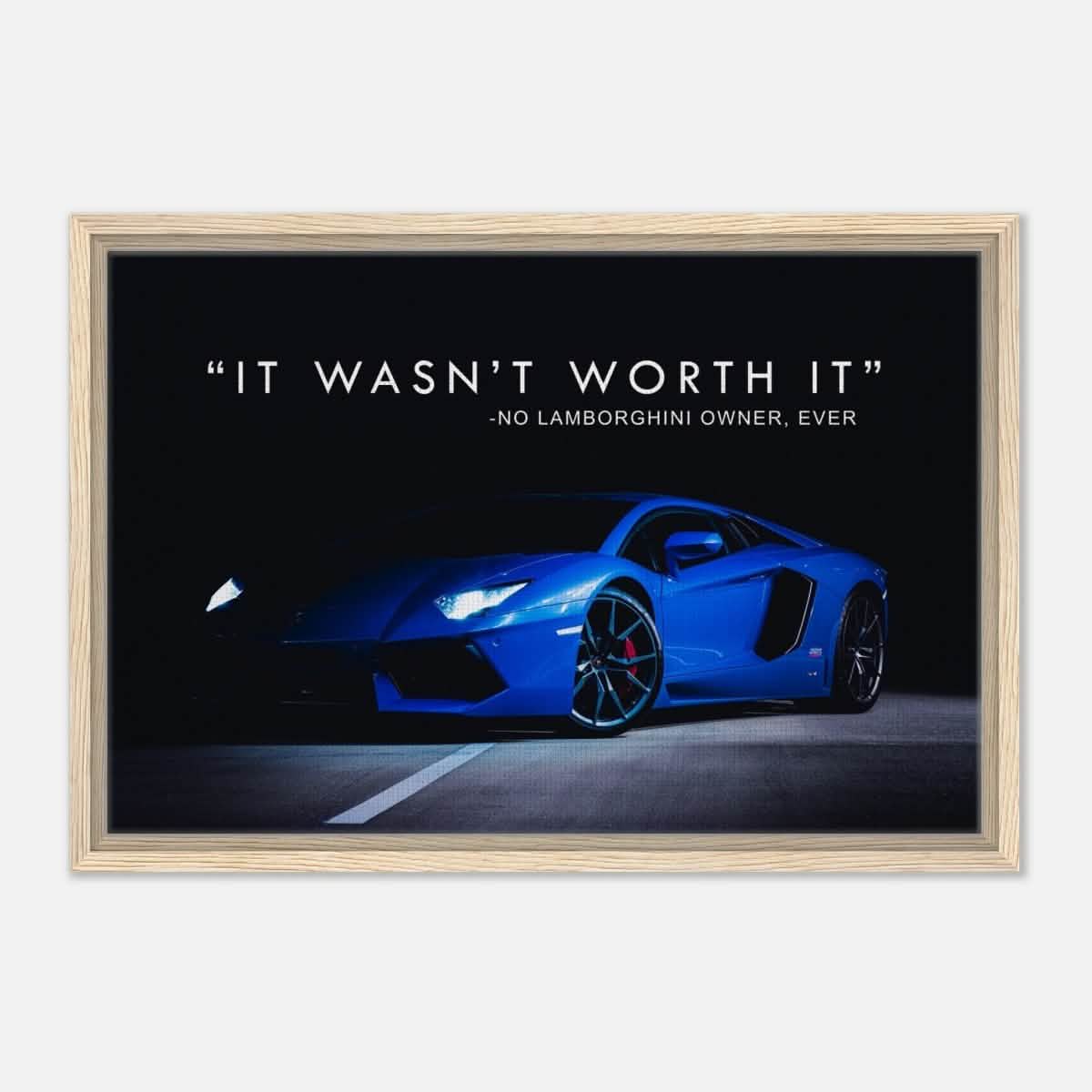 Da Vinci Motivational Wall art | Lamborghini - Framed Canvas - 40x60 cm / 16x24″ - Wood frame