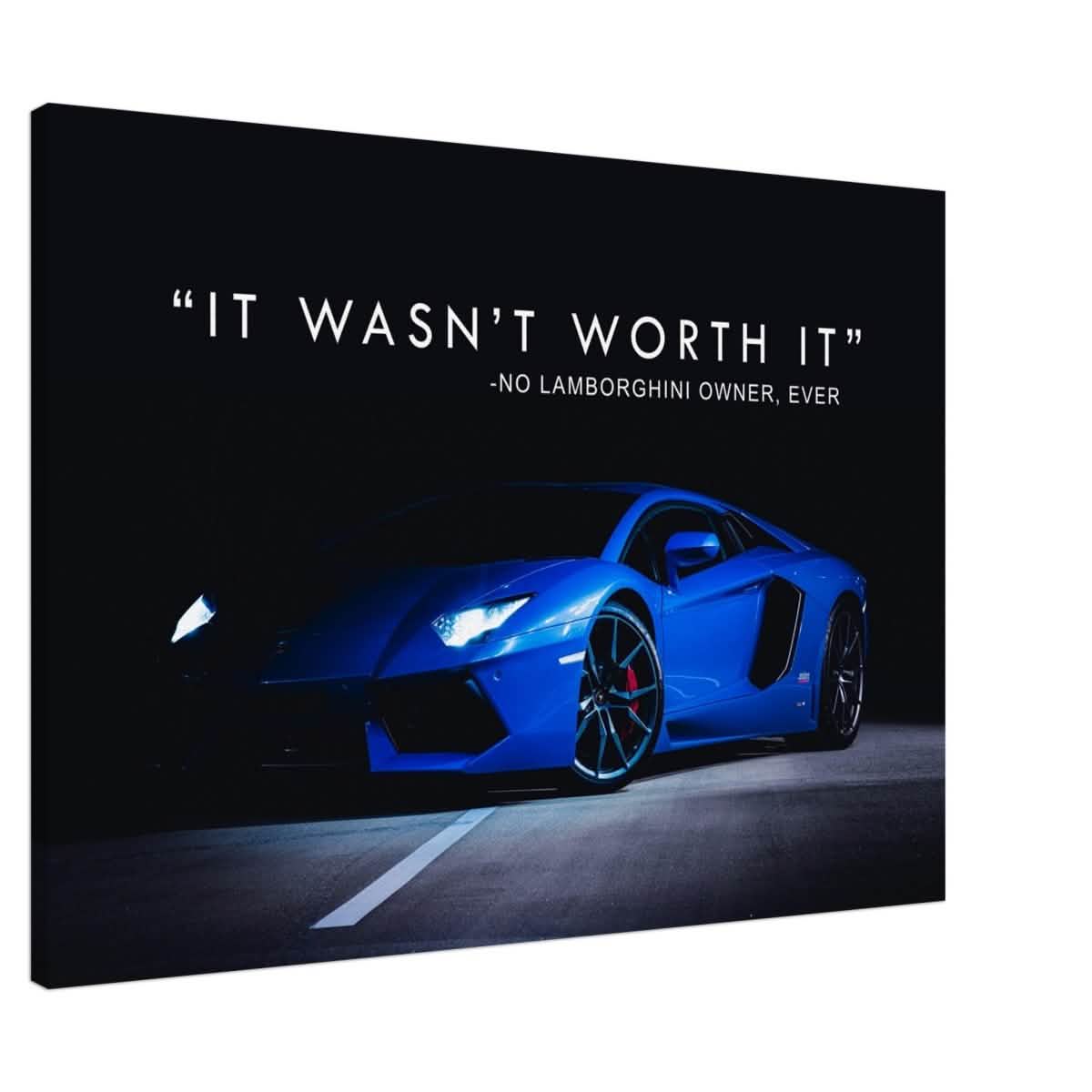 Da Vinci Motivational Wall art | Lamborghini - Canvas - 70x100 cm / 28x40″ - Slim