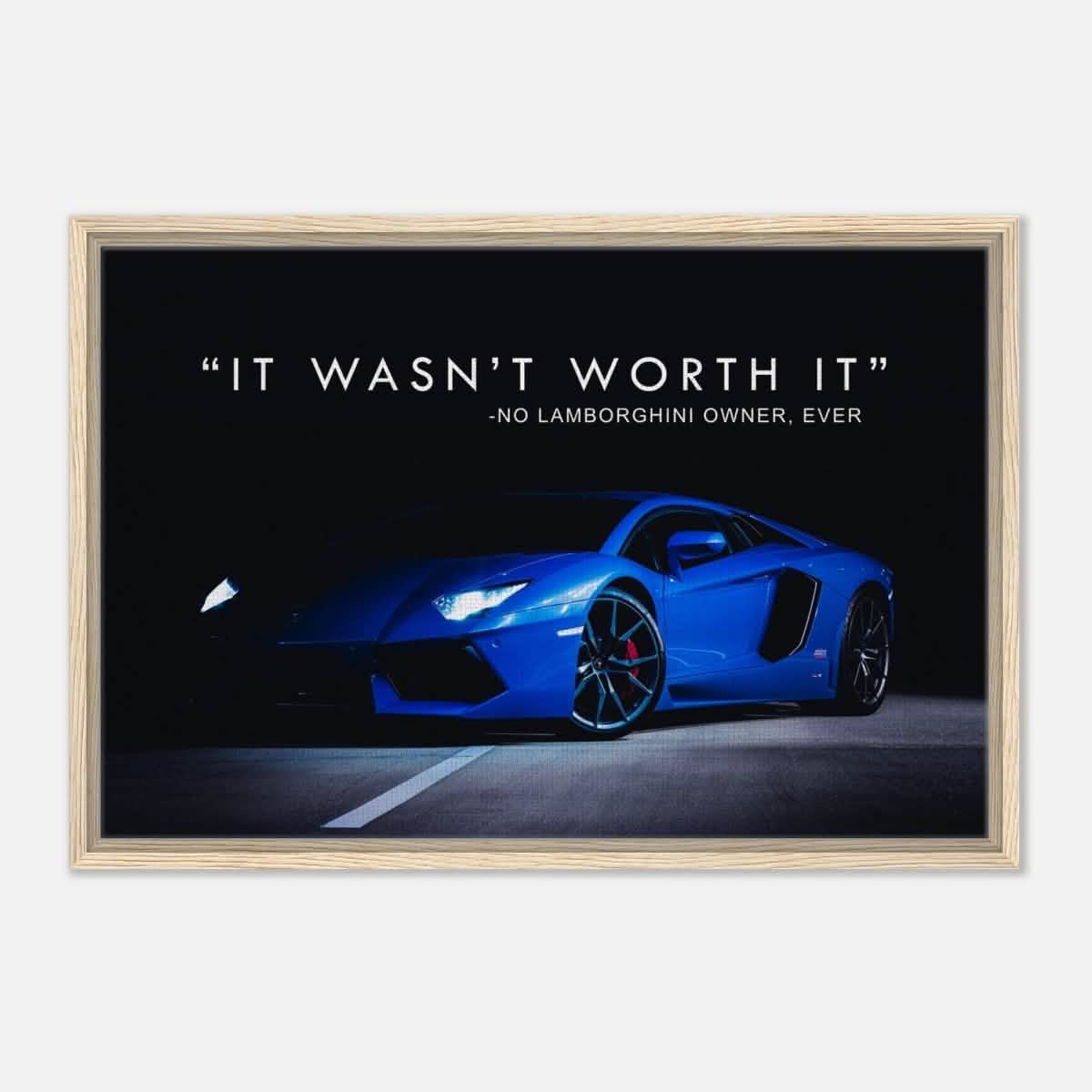 Da Vinci Motivational Wall art | Lamborghini - Framed Canvas - 50x75 cm / 20x30″ - Wood frame