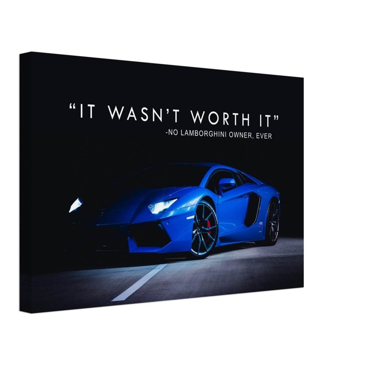 Da Vinci Motivational Wall art | Lamborghini - Canvas - 30x45 cm / 12x18″ - Slim