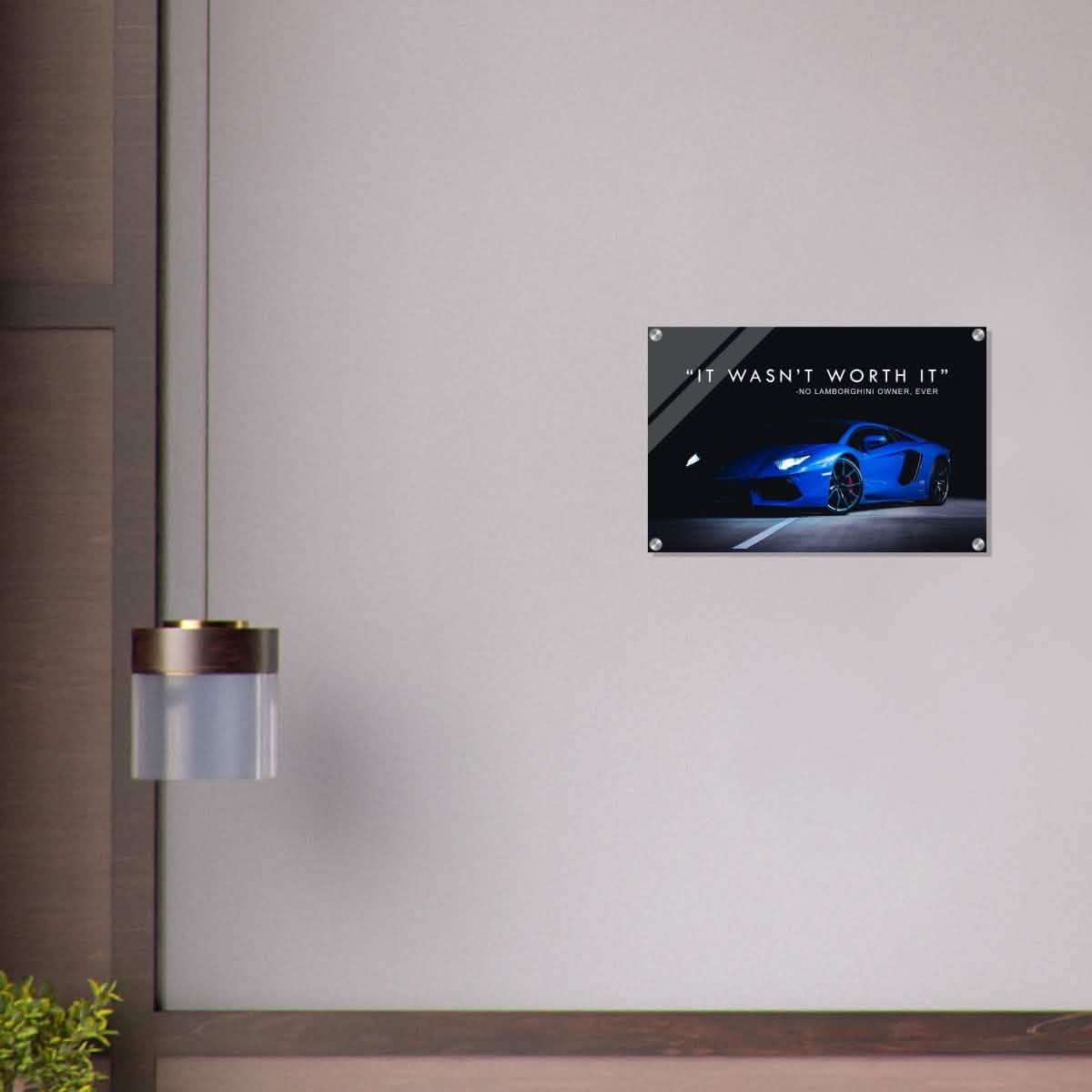 Da Vinci Motivational Wall art | Lamborghini - Acrylic Print - 40x60 cm / 16x24″ -