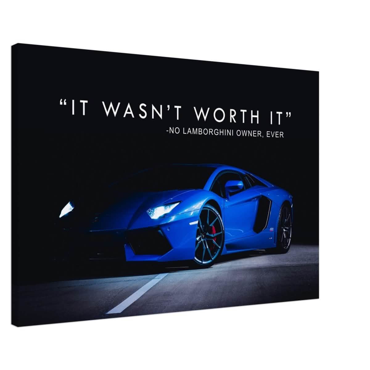 Da Vinci Motivational Wall art | Lamborghini - Canvas - 60x90 cm / 24x36″ - Slim