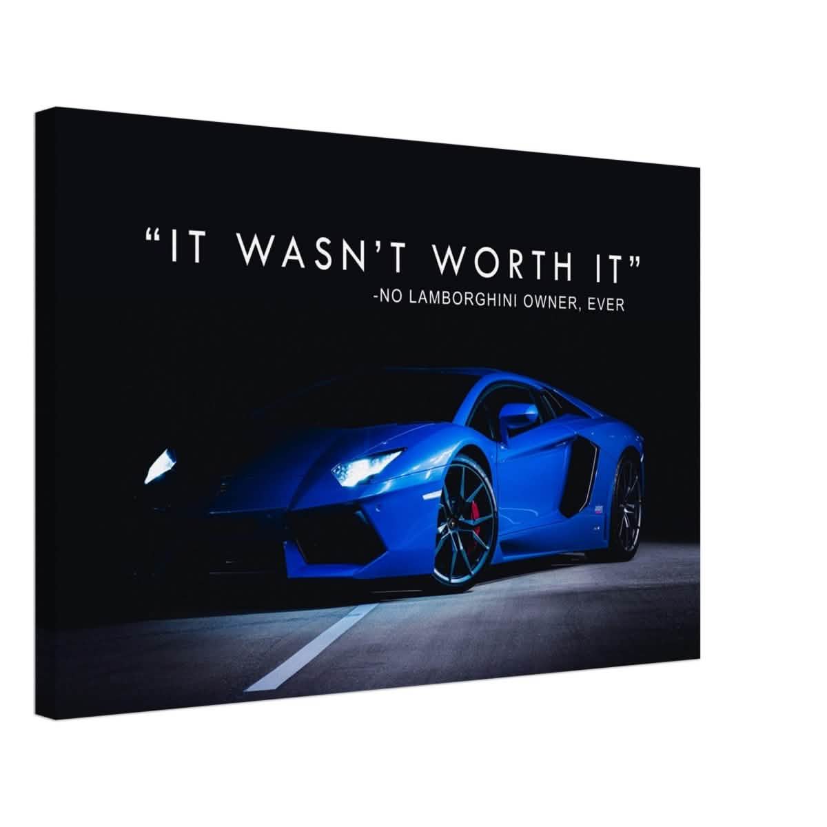 Da Vinci Motivational Wall art | Lamborghini - Canvas - 40x60 cm / 16x24″ - Slim