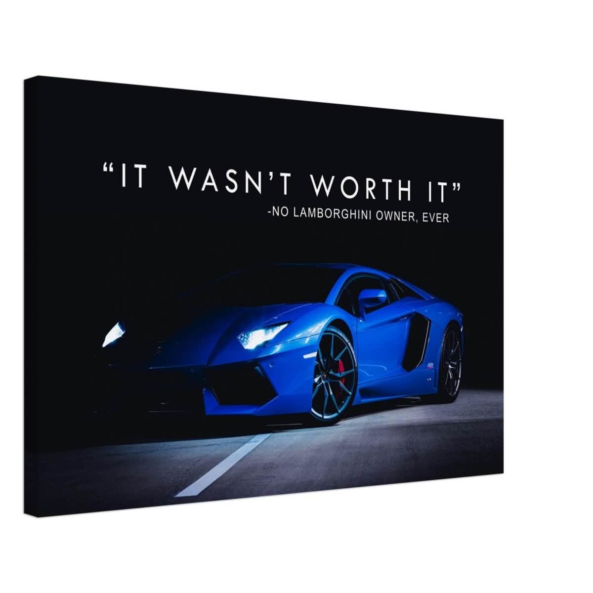 Da Vinci Motivational Wall art | Lamborghini - Canvas - 50x75 cm / 20x30″ - Thick