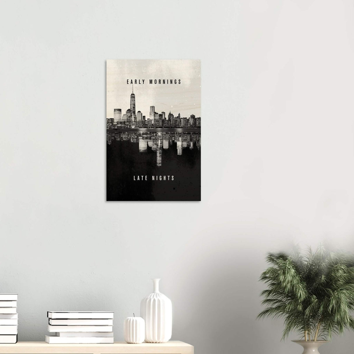 Da Vinci Motivational Wall Art | Late Nights - Wood Prints - 40x60 cm / 16x24″ - 20 mm