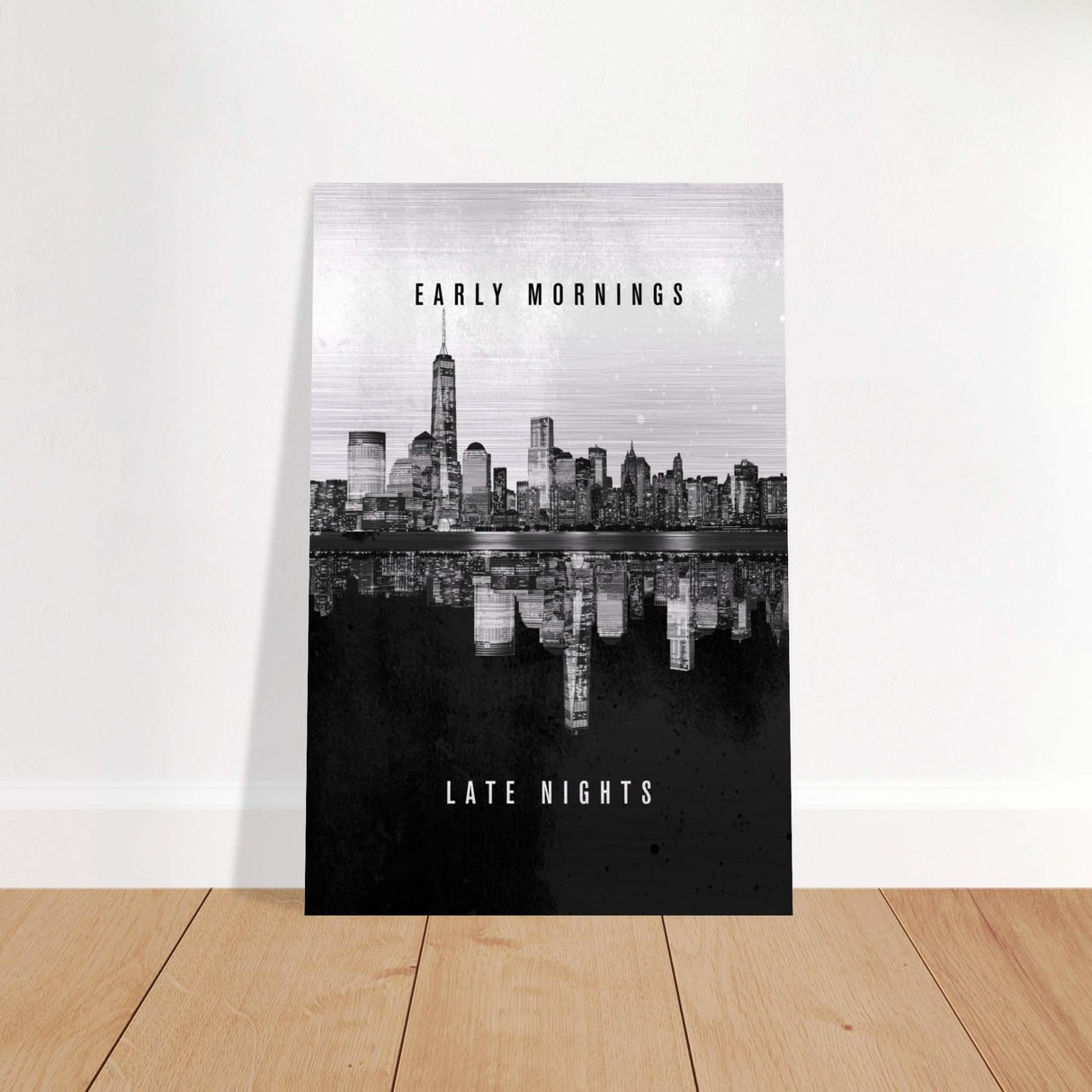 Da Vinci Motivational Wall Art | Late Nights - Brushed Aluminum Print - 50x75 cm / 20x30″ -