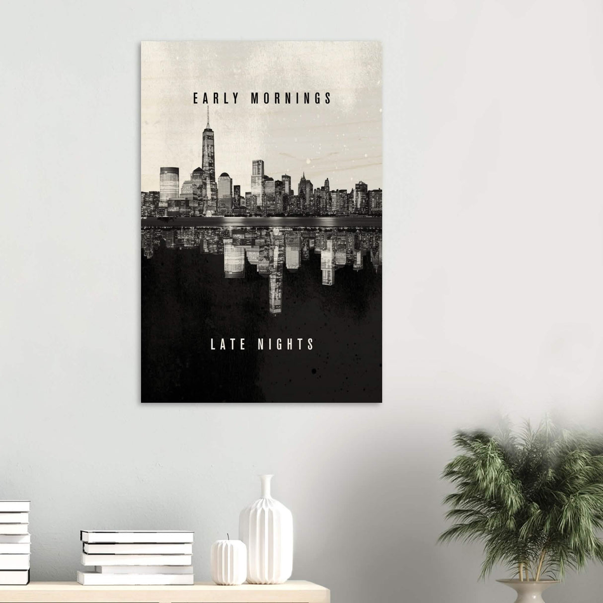 Da Vinci Motivational Wall Art | Late Nights - Wood Prints - 60x90 cm / 24x36″ - 10 mm