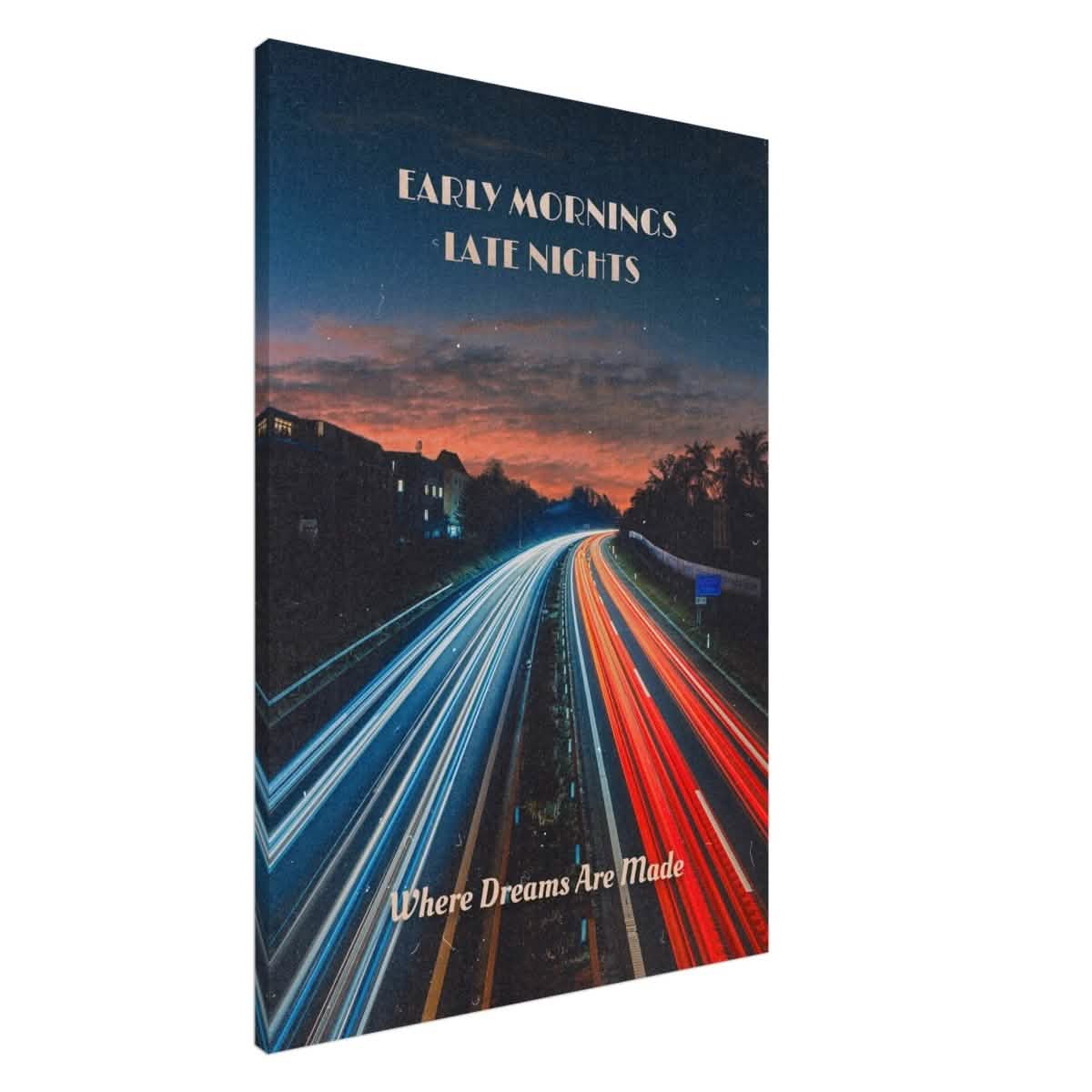 Da Vinci Motivational Wall art | Late Nights - Canvas - 70x100 cm / 28x40″ - Slim