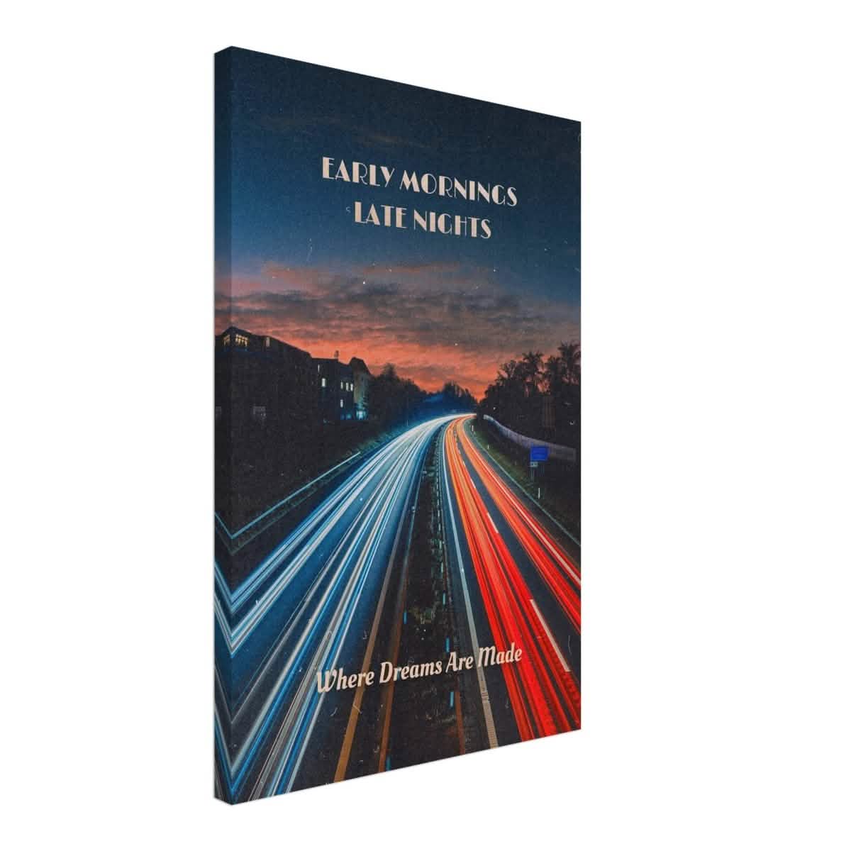 Da Vinci Motivational Wall art | Late Nights - Canvas - 40x60 cm / 16x24″ - Slim