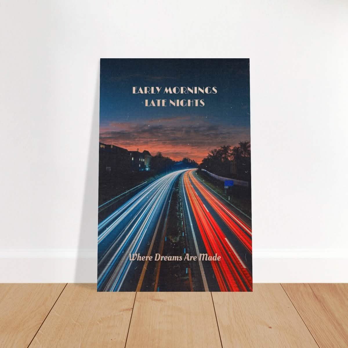 Da Vinci Motivational Wall art | Late Nights - Brushed Aluminum Print - 40x60 cm / 16x24″ -