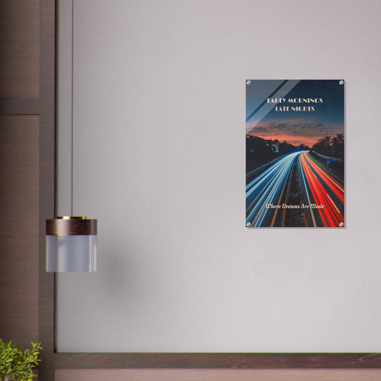 Da Vinci Motivational Wall art | Late Nights - Acrylic Print - 50x75 cm / 20x30″ -