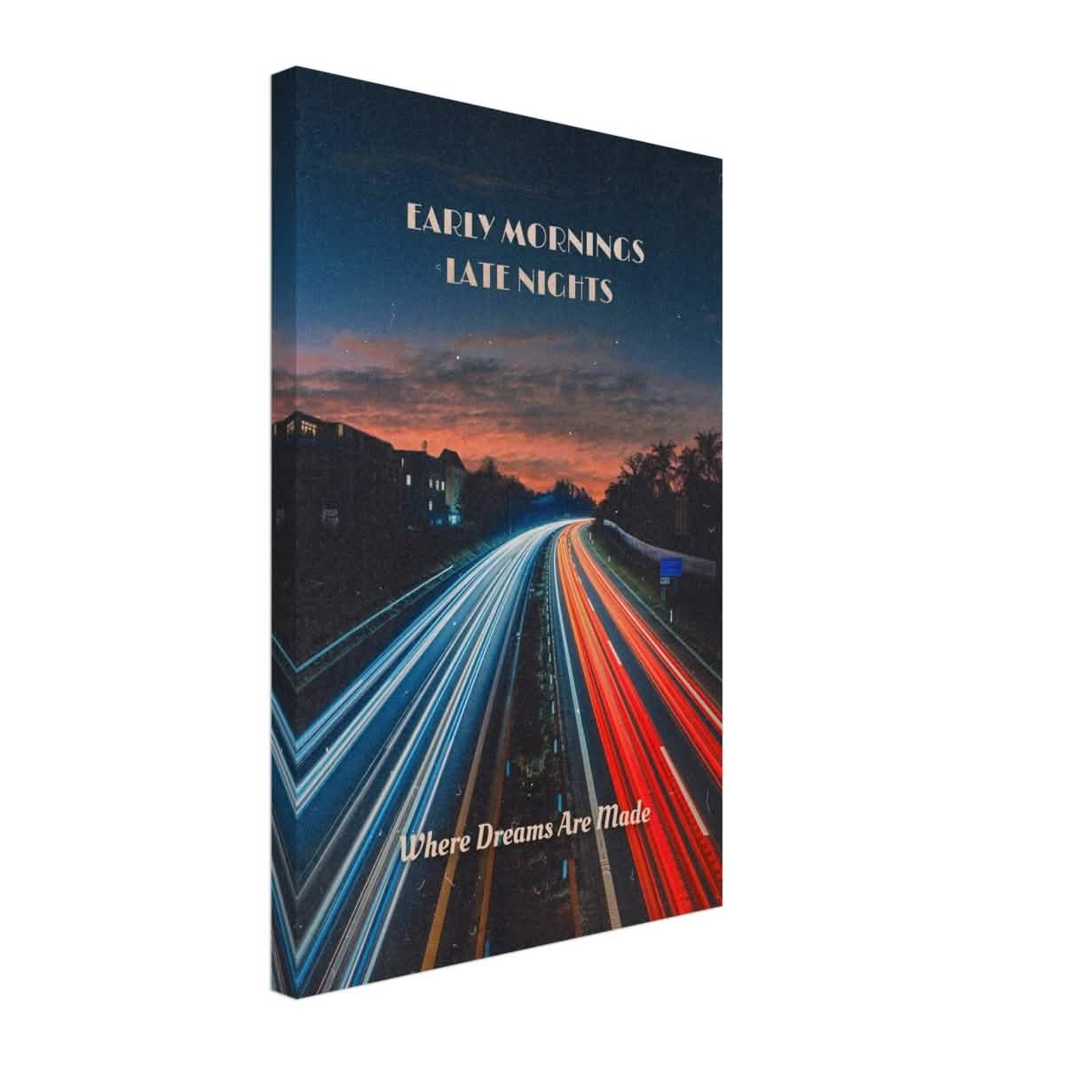 Da Vinci Motivational Wall art | Late Nights - Canvas - 40x60 cm / 16x24″ - Thick