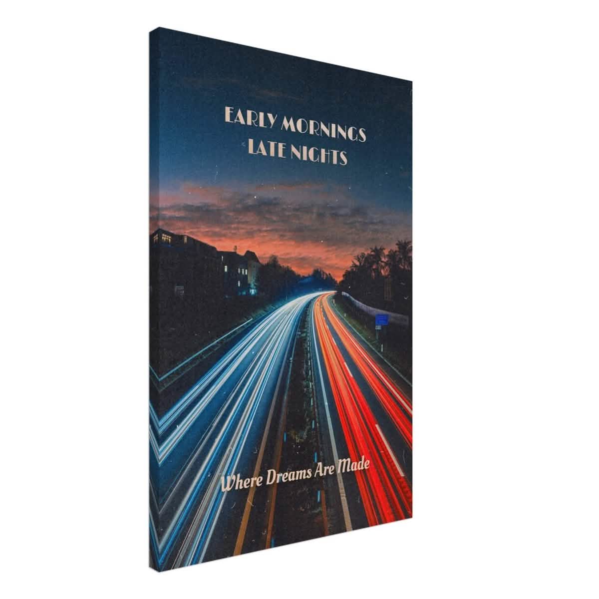 Da Vinci Motivational Wall art | Late Nights - Canvas - 50x75 cm / 20x30″ - Slim