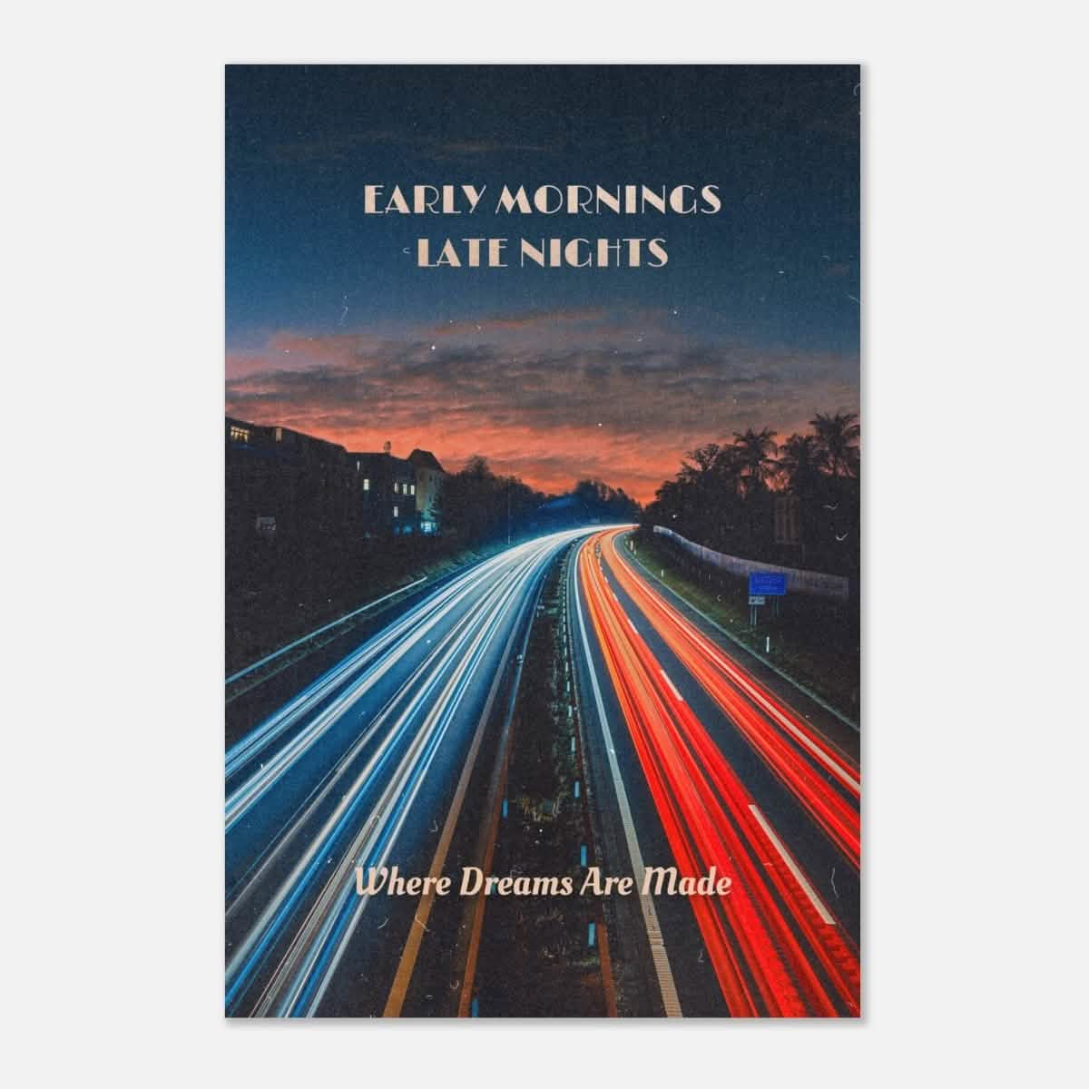 Da Vinci Motivational Wall art | Late Nights - Aluminum Print - 50x75 cm / 20x30″ -