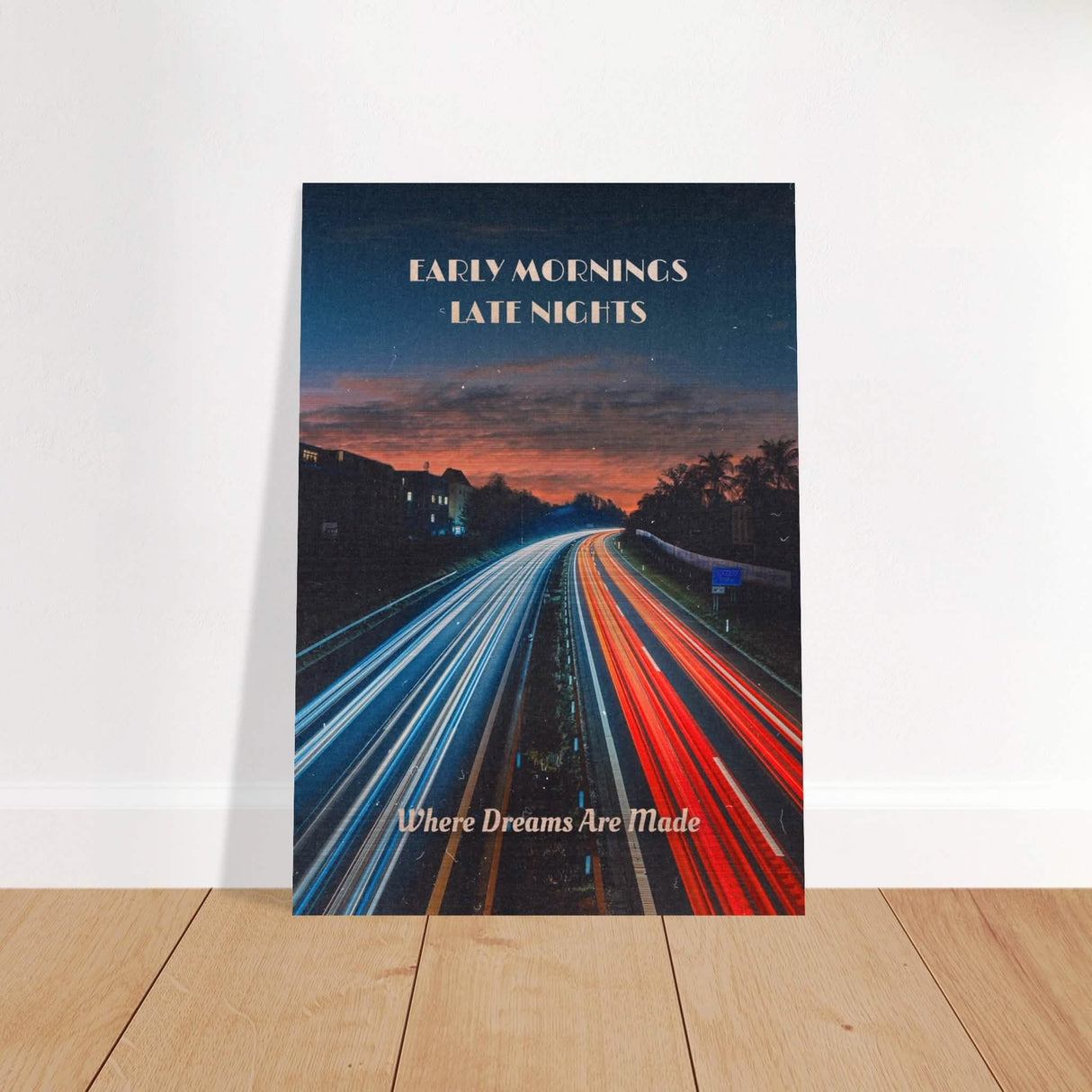 Da Vinci Motivational Wall art | Late Nights - Brushed Aluminum Print - 70x100 cm / 28x40″ -