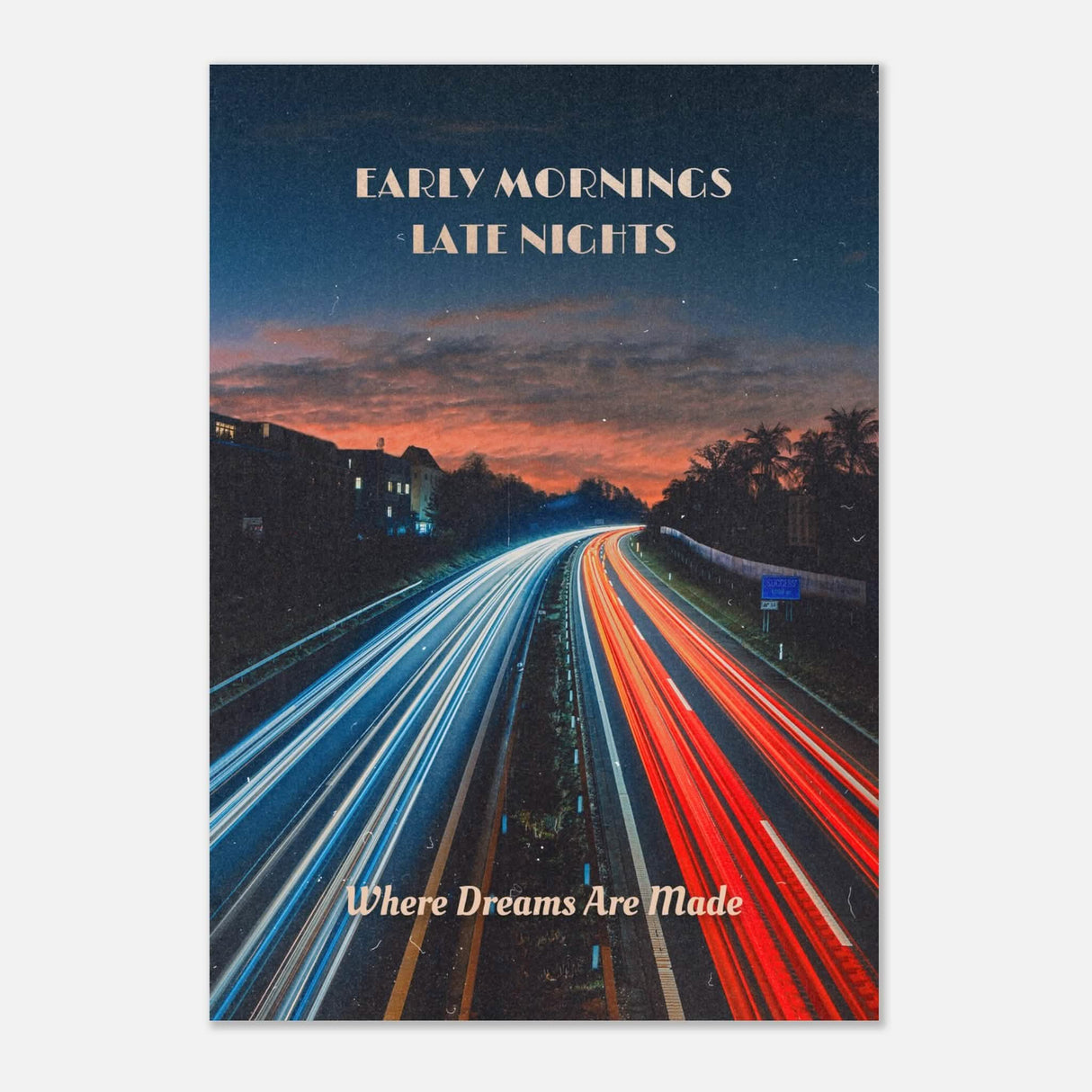 Da Vinci Motivational Wall art | Late Nights - Aluminum Print - 70x100 cm / 28x40″ -