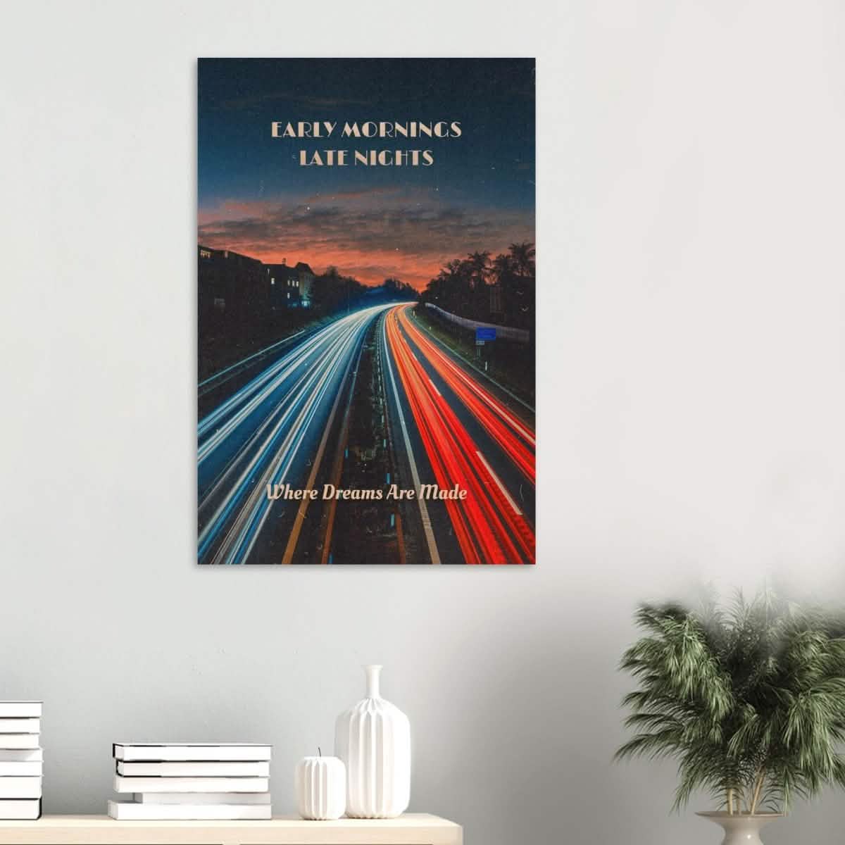 Da Vinci Motivational Wall art | Late Nights - Wood Prints - 60x90 cm / 24x36″ - 20 mm