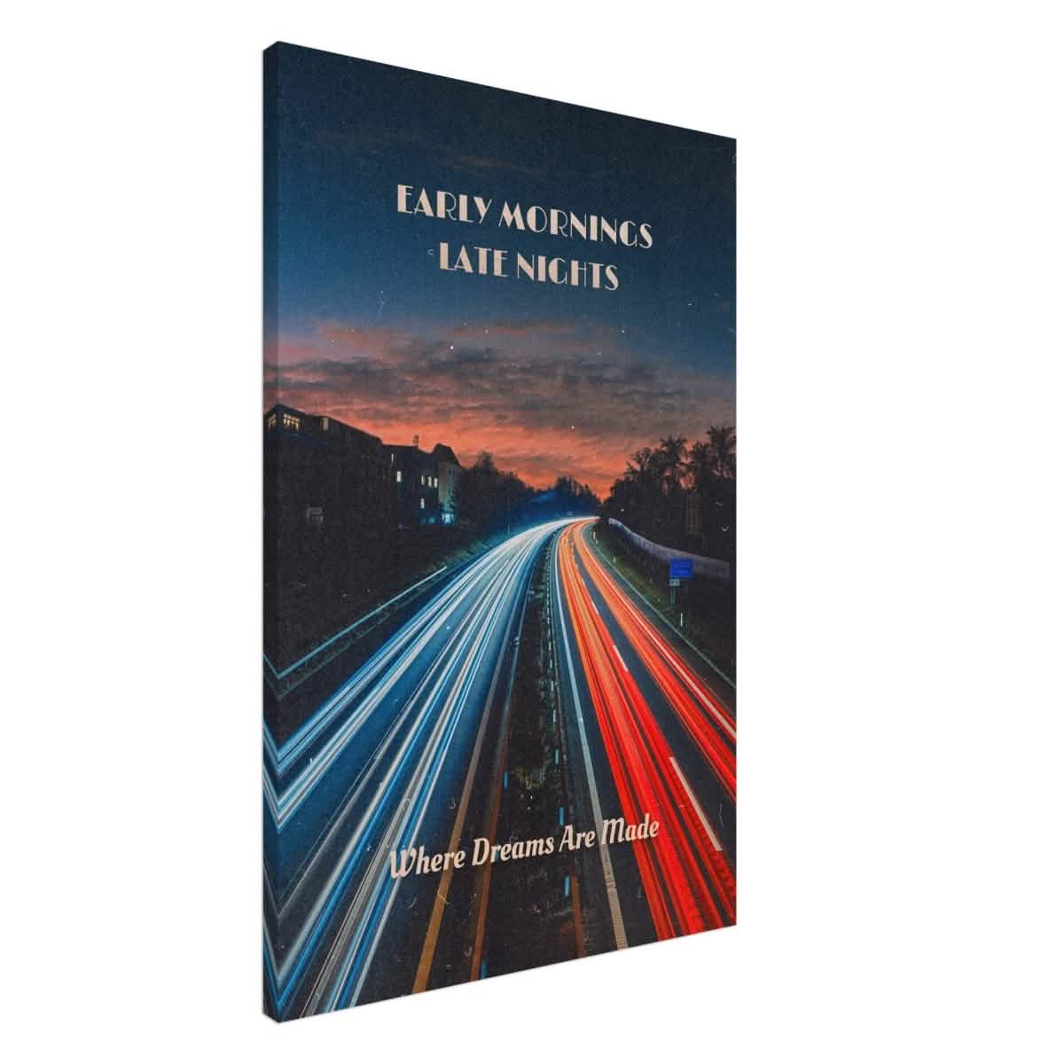 Da Vinci Motivational Wall art | Late Nights - Canvas - 60x90 cm / 24x36″ - Slim