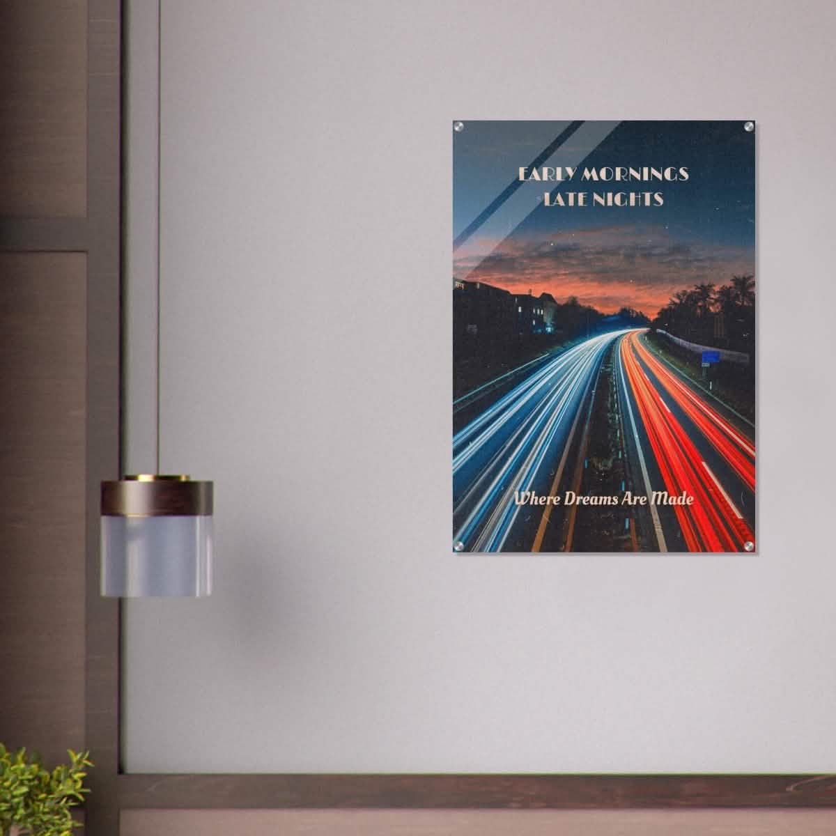 Da Vinci Motivational Wall art | Late Nights - Acrylic Print - 70x100 cm / 28x40″ -