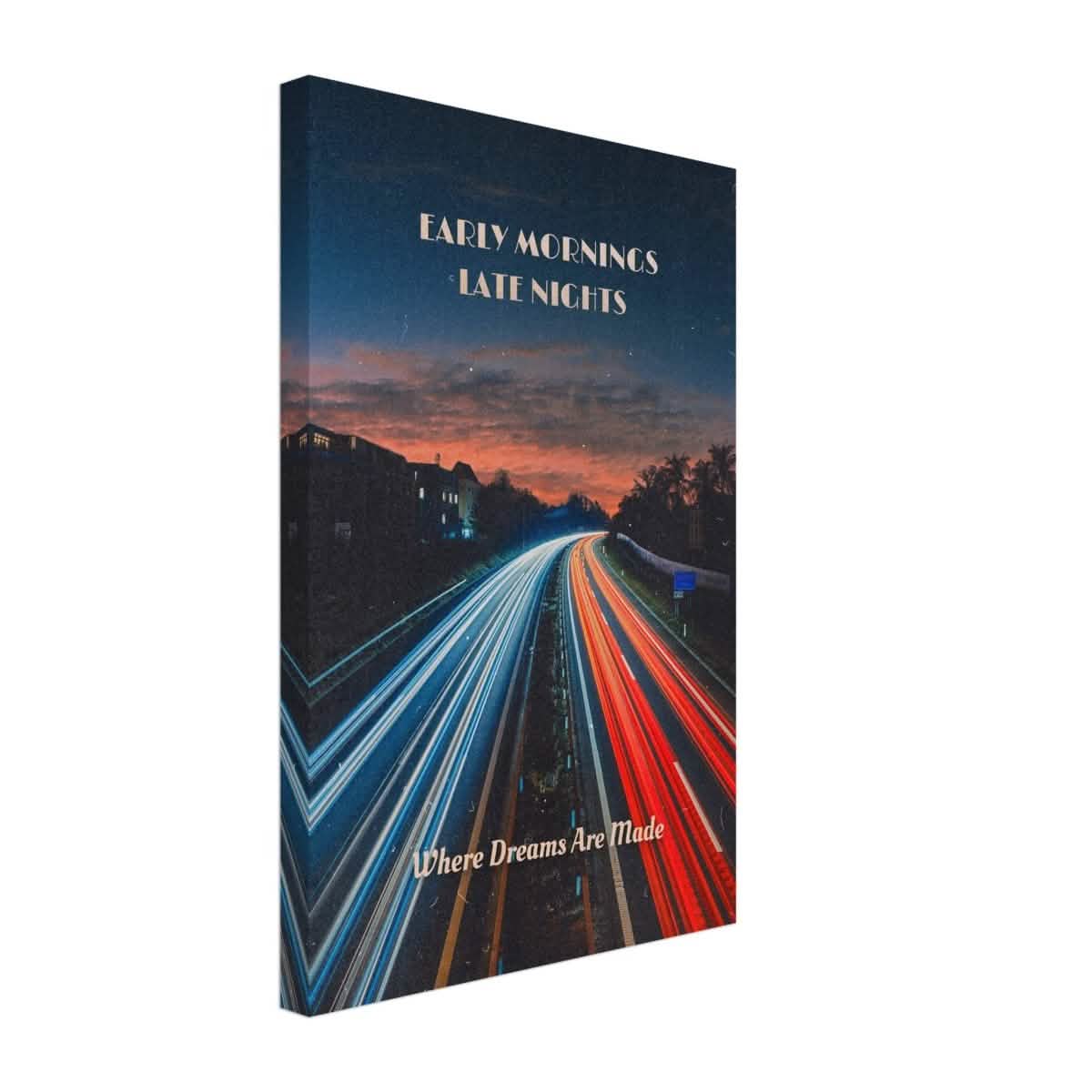 Da Vinci Motivational Wall art | Late Nights - Canvas - 30x45 cm / 12x18″ - Slim