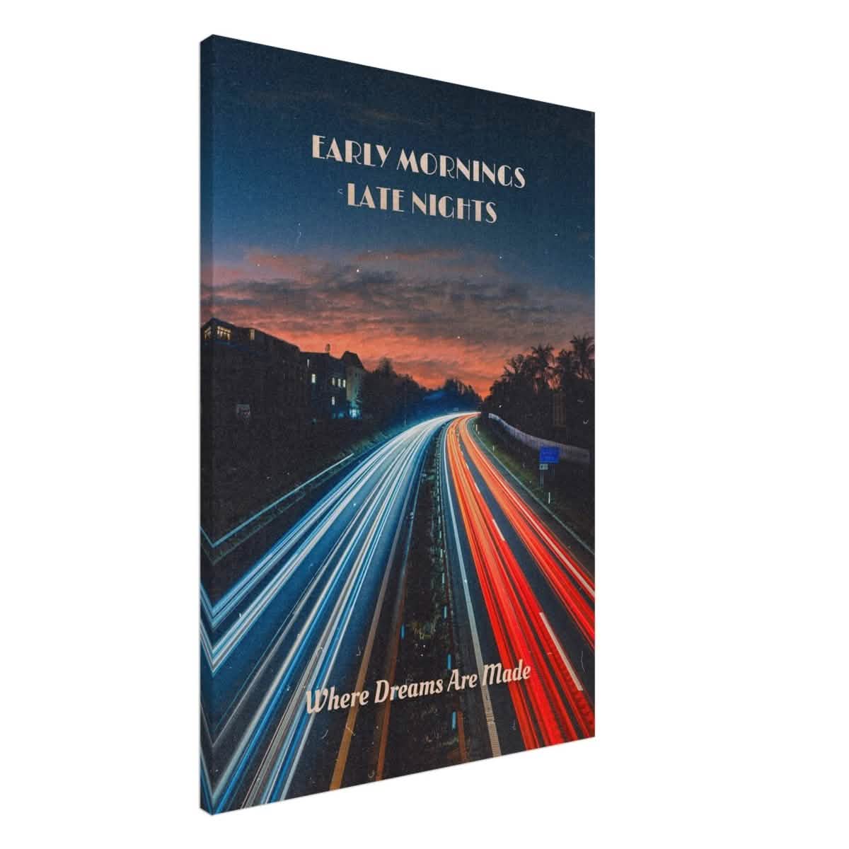 Da Vinci Motivational Wall art | Late Nights - Canvas - 70x100 cm / 28x40″ - Thick