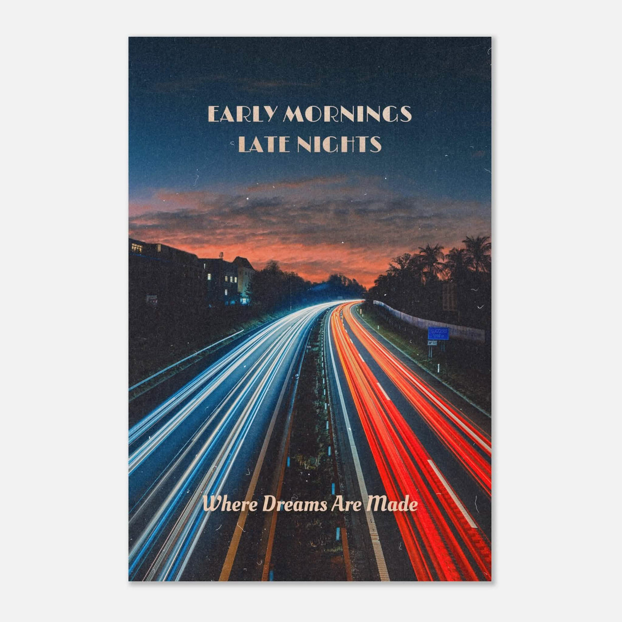 Da Vinci Motivational Wall art | Late Nights - Aluminum Print - 40x60 cm / 16x24″ -