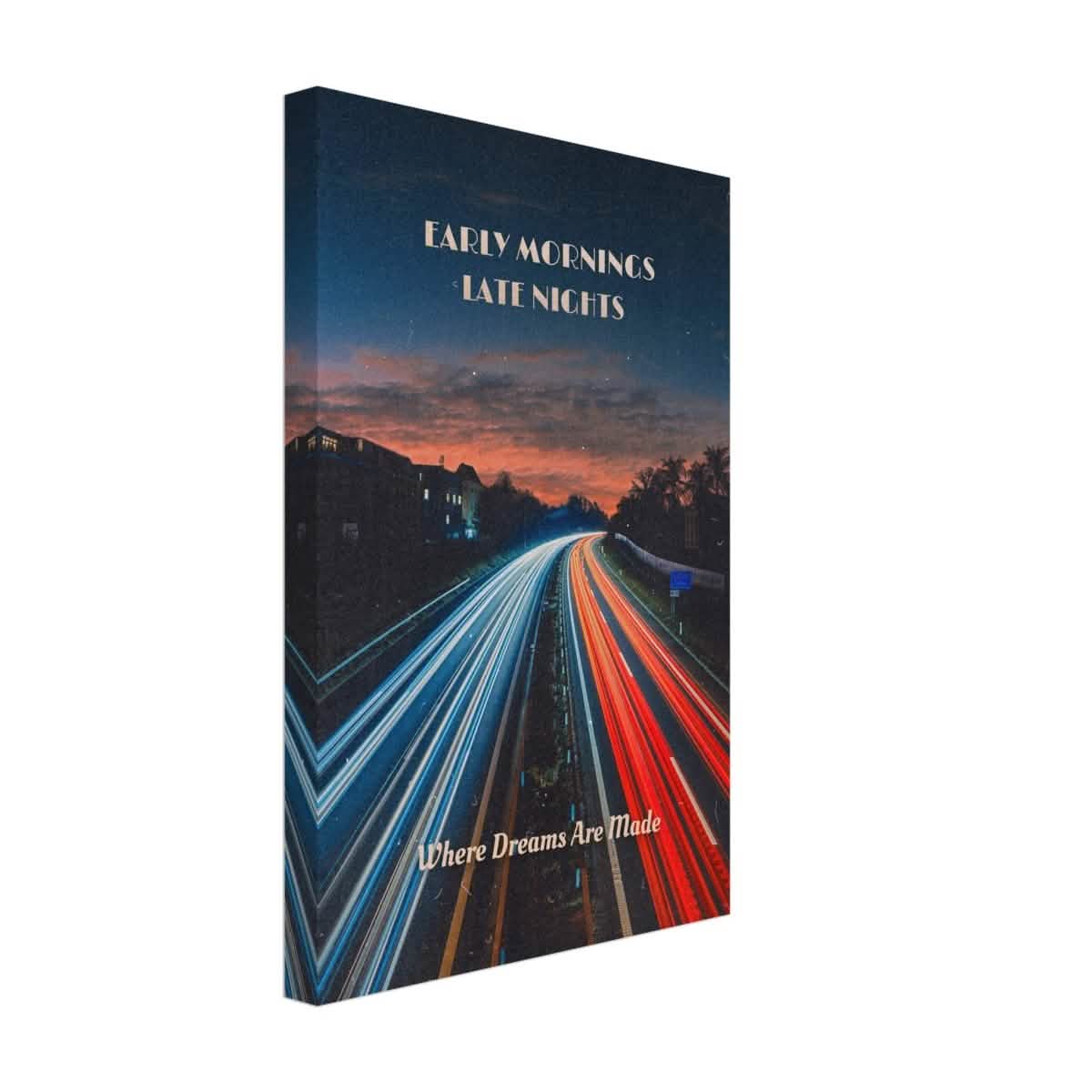 Da Vinci Motivational Wall art | Late Nights - Canvas - 30x45 cm / 12x18″ - Thick