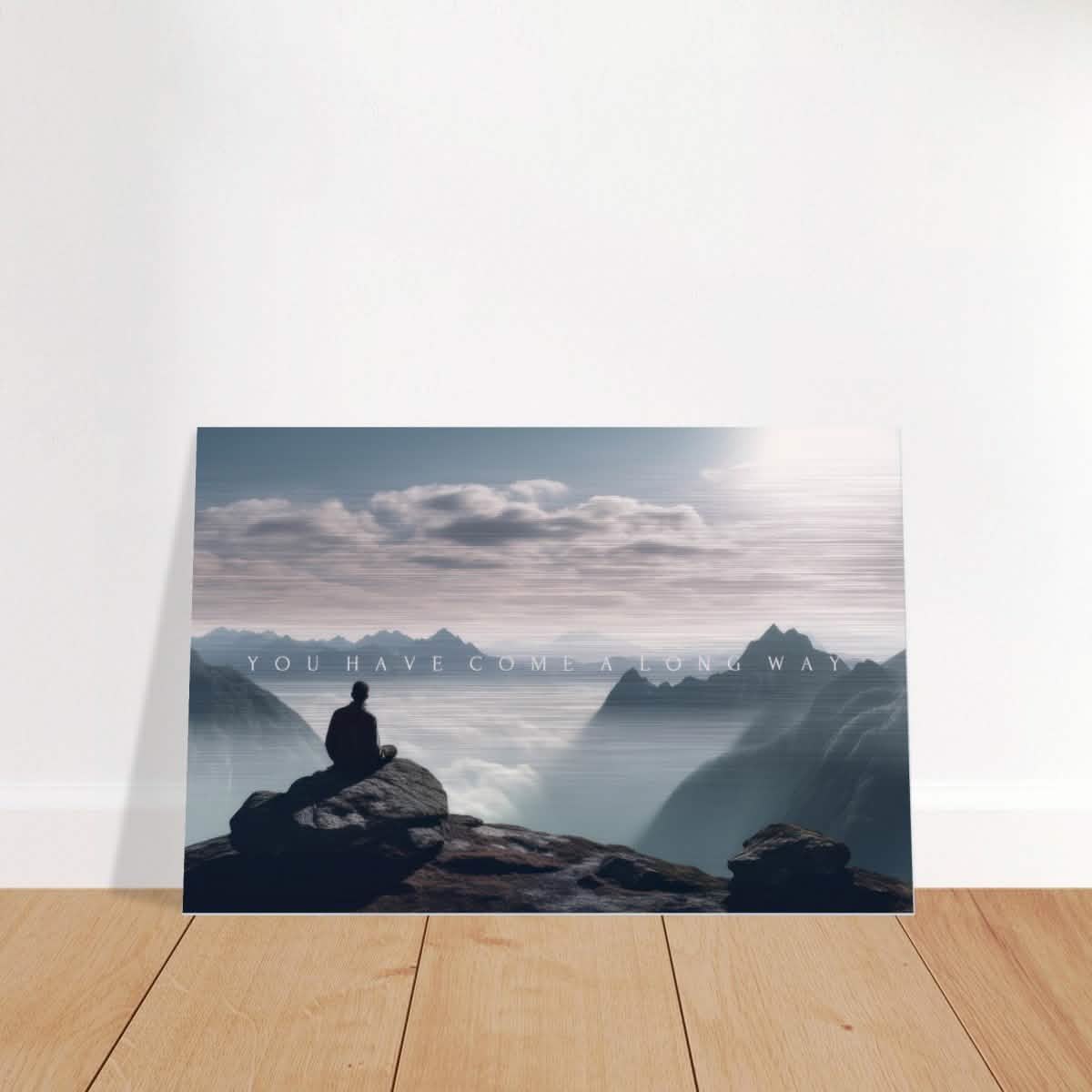 Da Vinci Motivational Wall art | Long Way - Brushed Aluminum Print - 40x60 cm / 16x24″ -