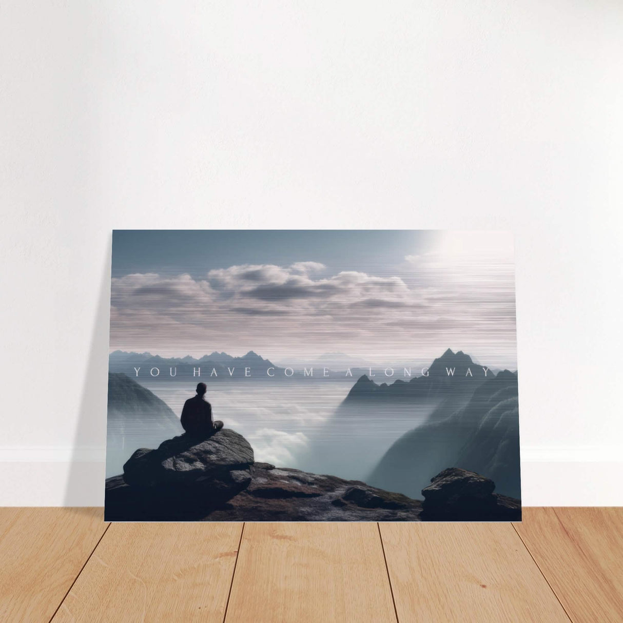 Da Vinci Motivational Wall art | Long Way - Brushed Aluminum Print - 70x100 cm / 28x40″ -