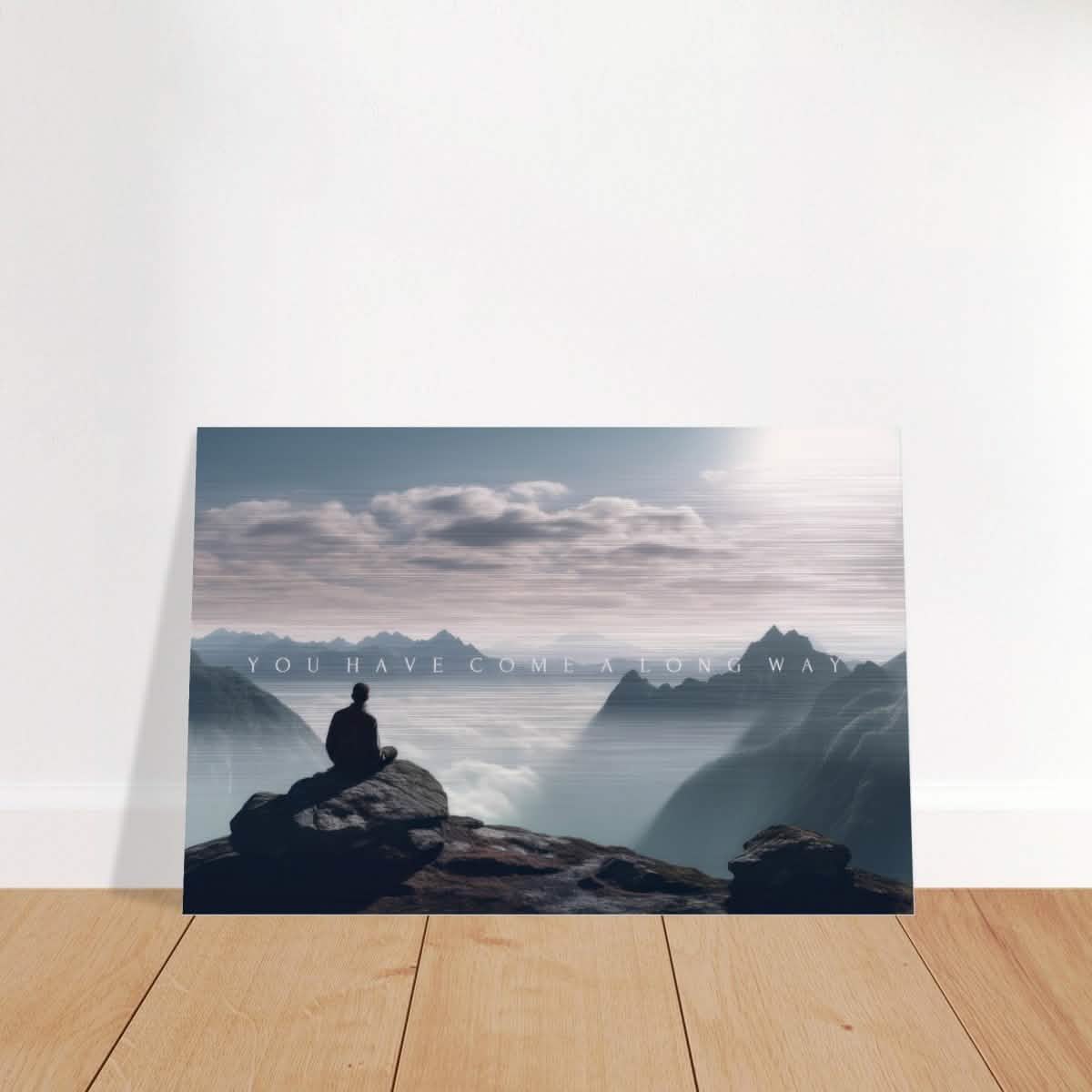 Da Vinci Motivational Wall art | Long Way - Brushed Aluminum Print - 50x75 cm / 20x30″ -