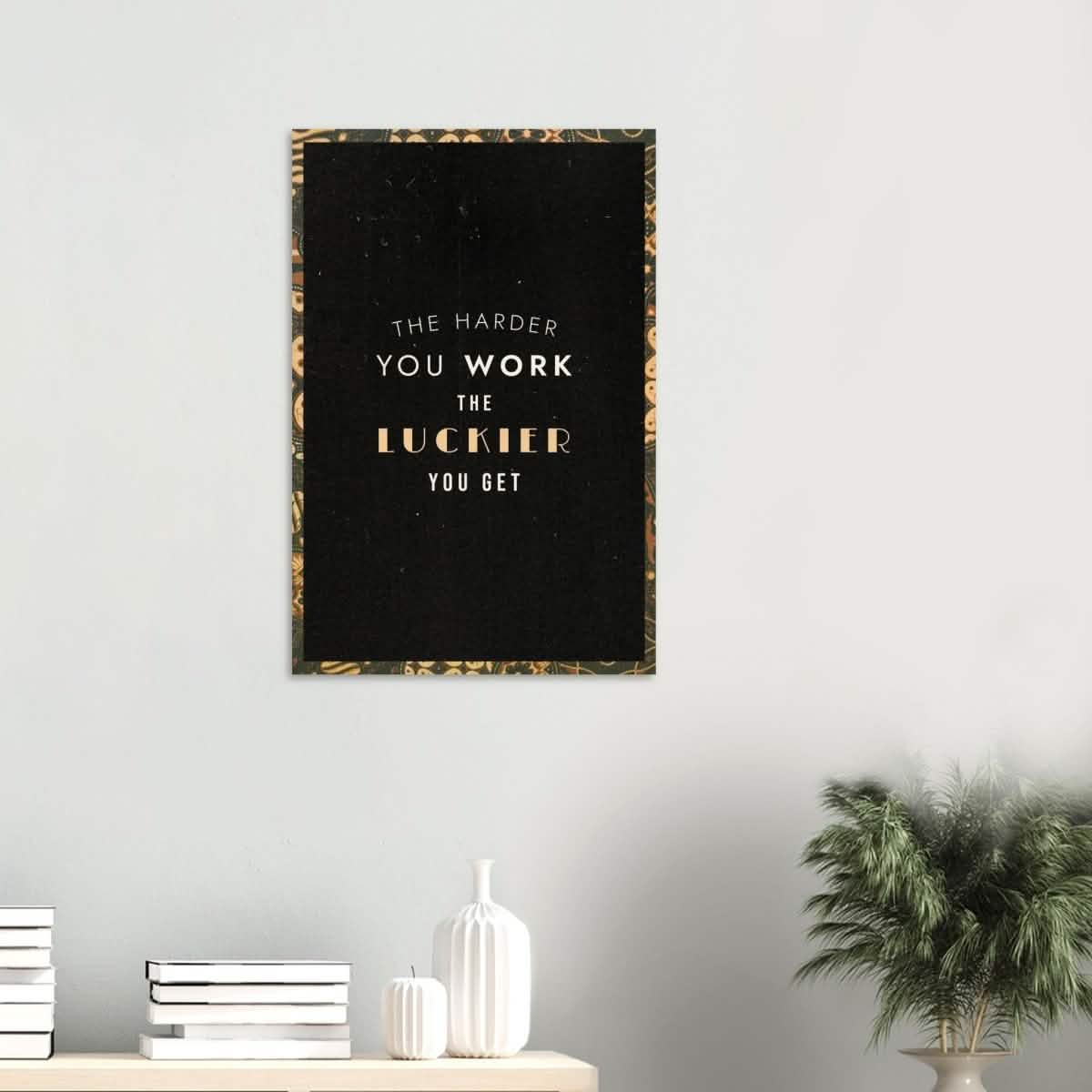 Da Vinci Motivational Wall Art | Luckier - Wood Prints - 50x75 cm / 20x30″ - 20 mm