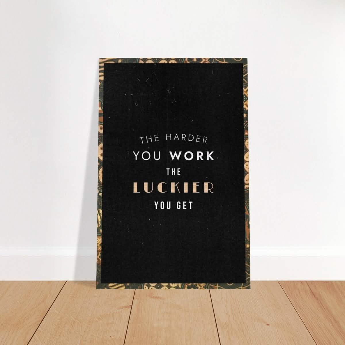 Da Vinci Motivational Wall Art | Luckier - Brushed Aluminum Print - 40x60 cm / 16x24″ -