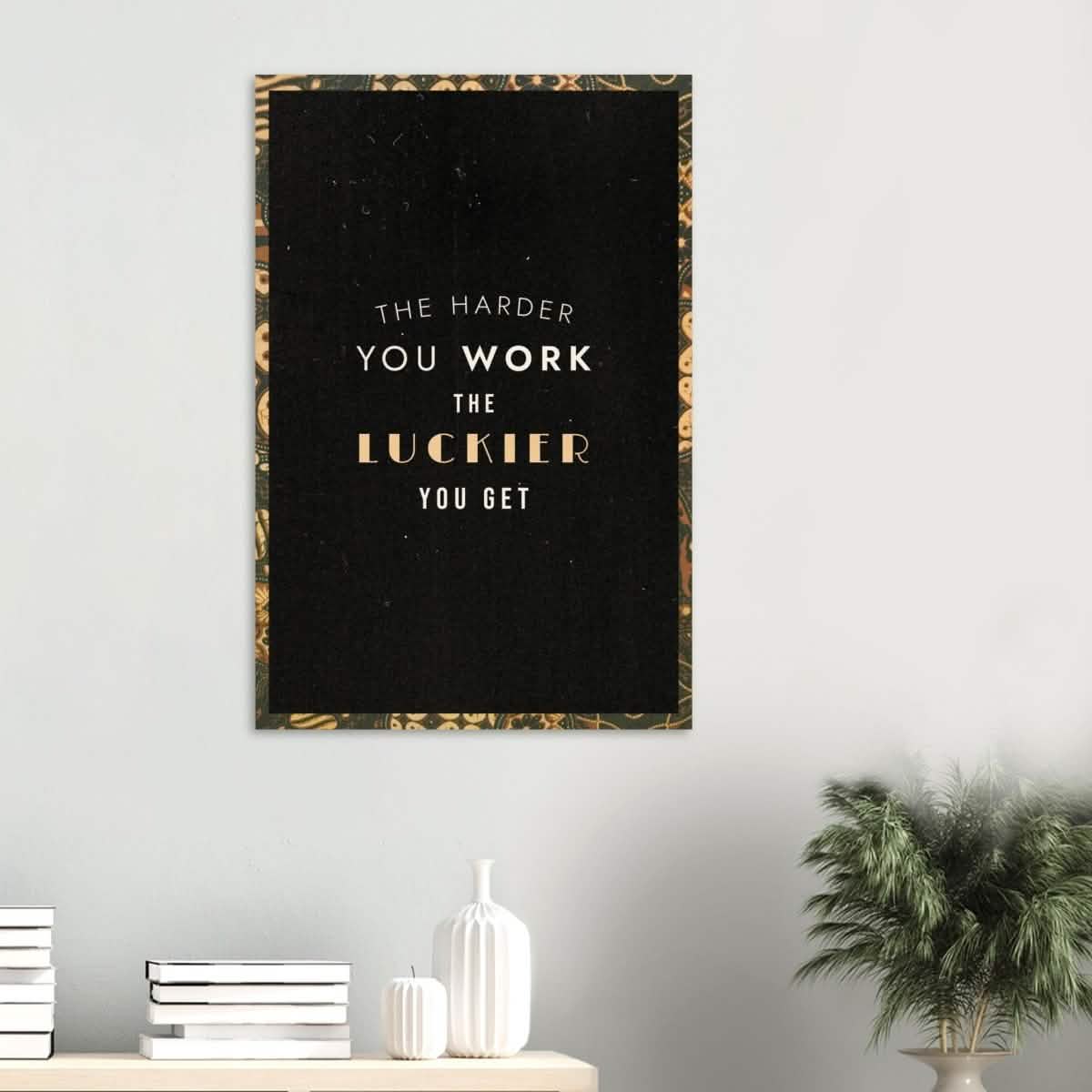 Da Vinci Motivational Wall Art | Luckier - Wood Prints - 60x90 cm / 24x36″ - 20 mm