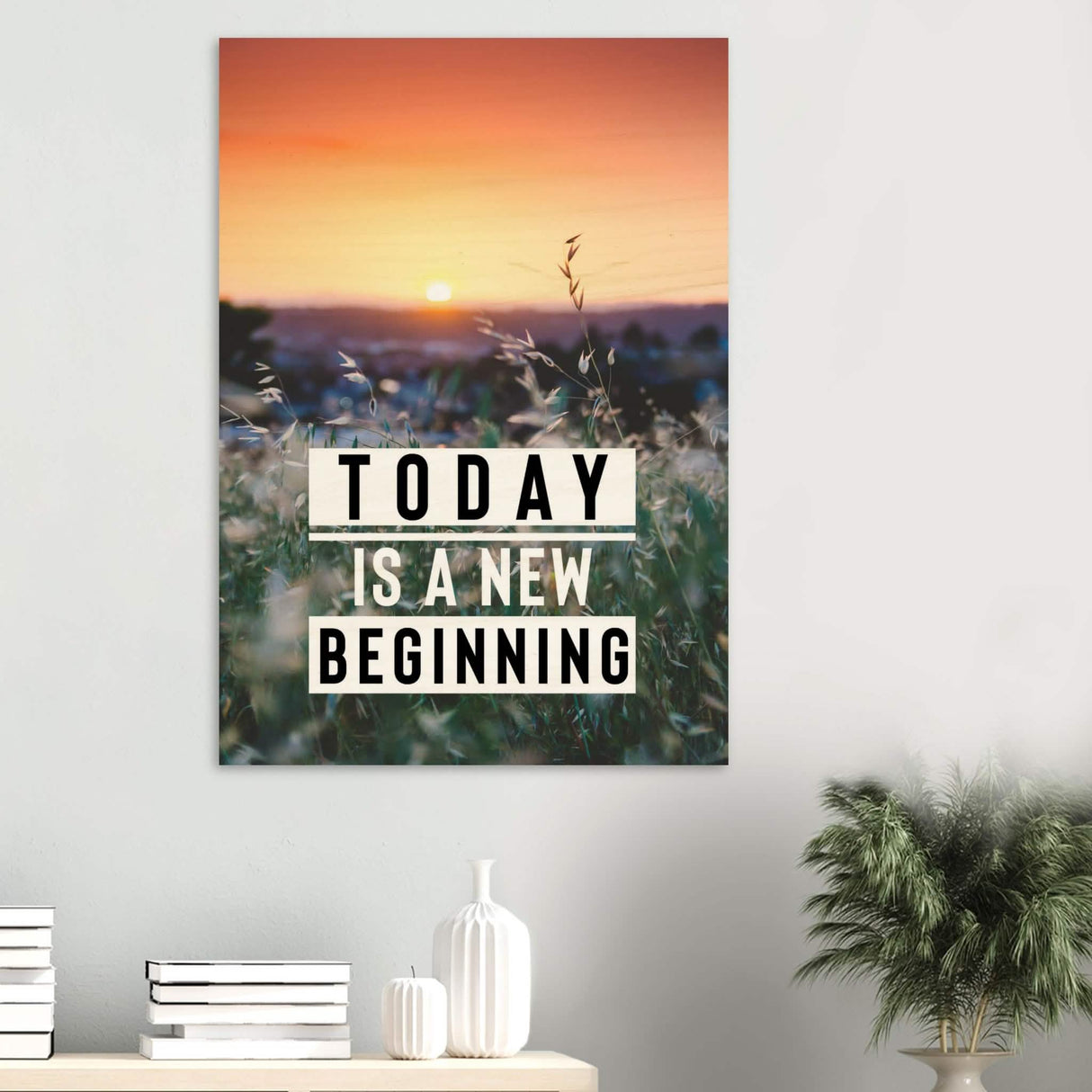 Da Vinci Motivational Wall Art | New Beginning - Wood Prints - 70x100 cm / 28x40″ - 20 mm