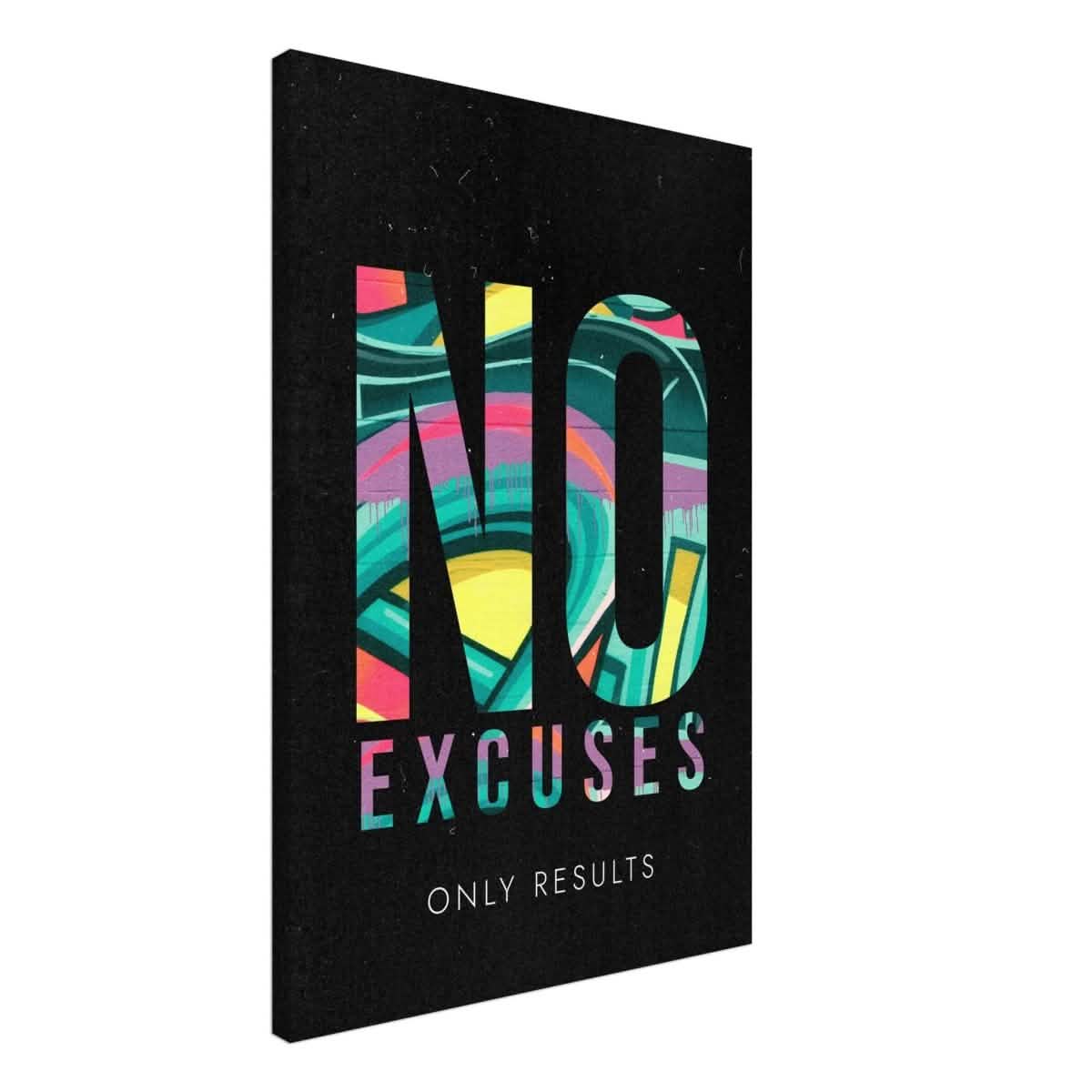 Da Vinci Motivational Wall art | No Excuses - Canvas - 50x75 cm / 20x30″ - Slim