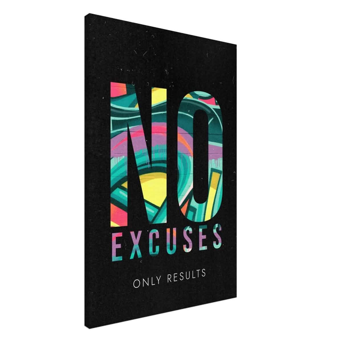 Da Vinci Motivational Wall art | No Excuses - Canvas - 60x90 cm / 24x36″ - Slim